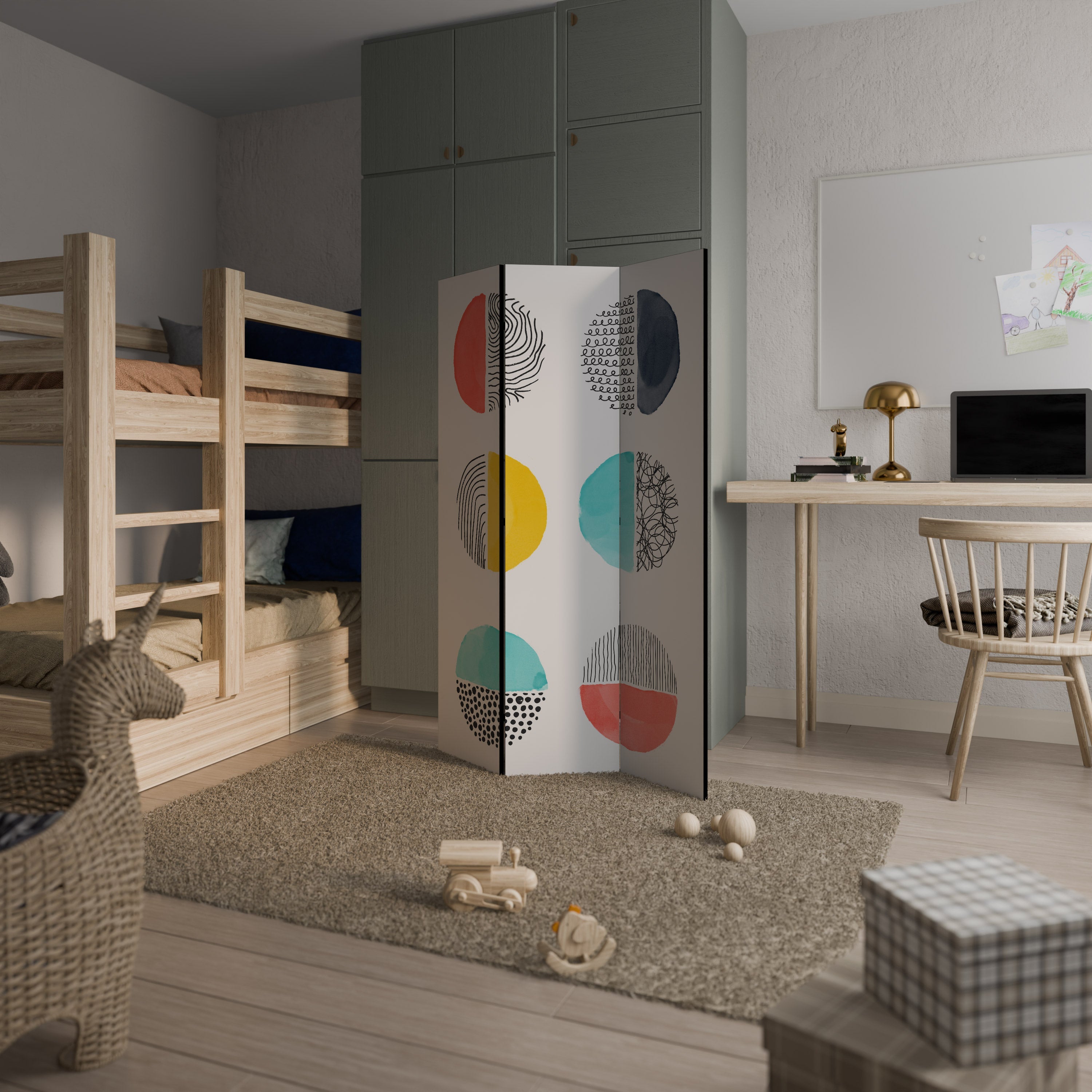 SHAPESHIFT TREASURES Decorative 3-Panel Room Divider