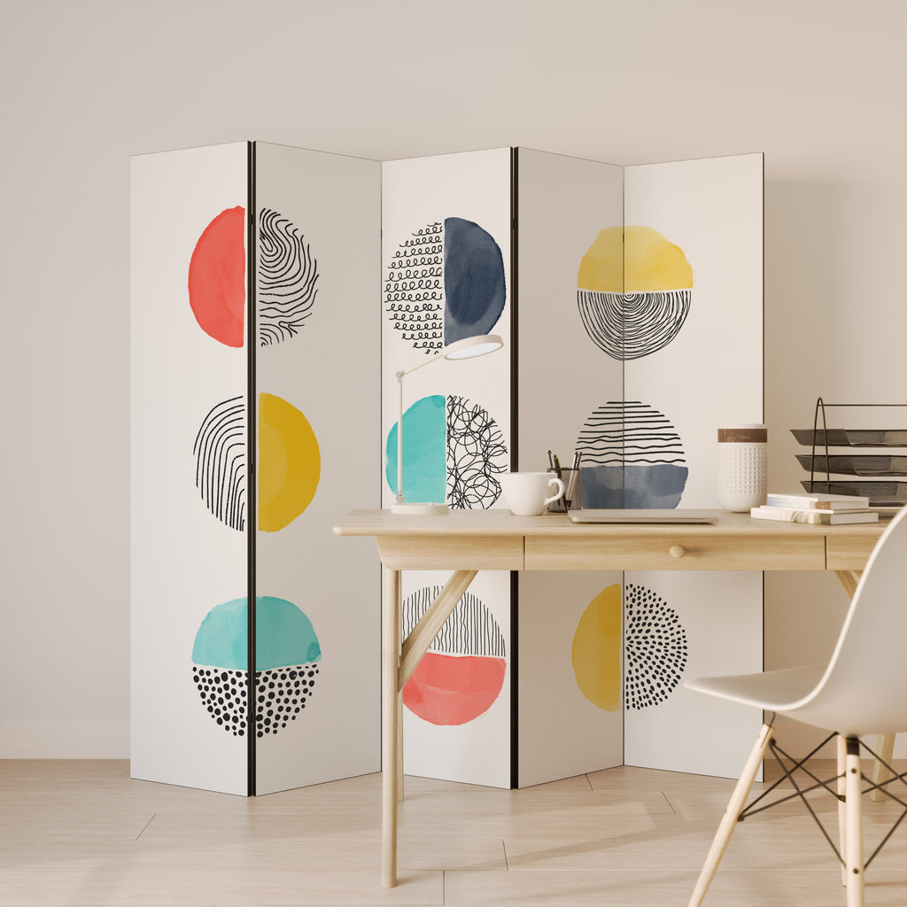 SHAPESHIFT TREASURES Decorative 5-Panel Room Divider