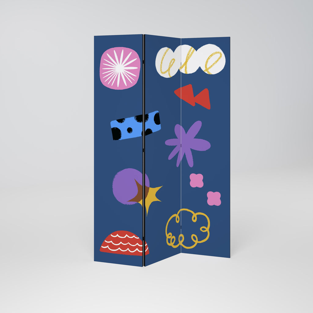 DREAMY HUMOR Decorative 3-Panel Room Divider