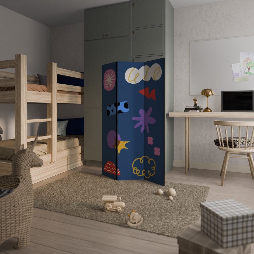 DREAMY HUMOR Decorative 3-Panel Room Divider