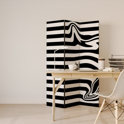 POLYLINE FUZZY 3-Panel Room Divider