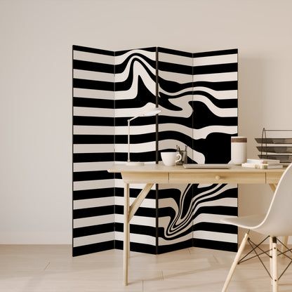 POLYLINE FUZZY 4-Panel Room Divider