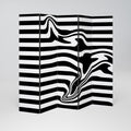 POLYLINE FUZZY 5-Panel Room Divider