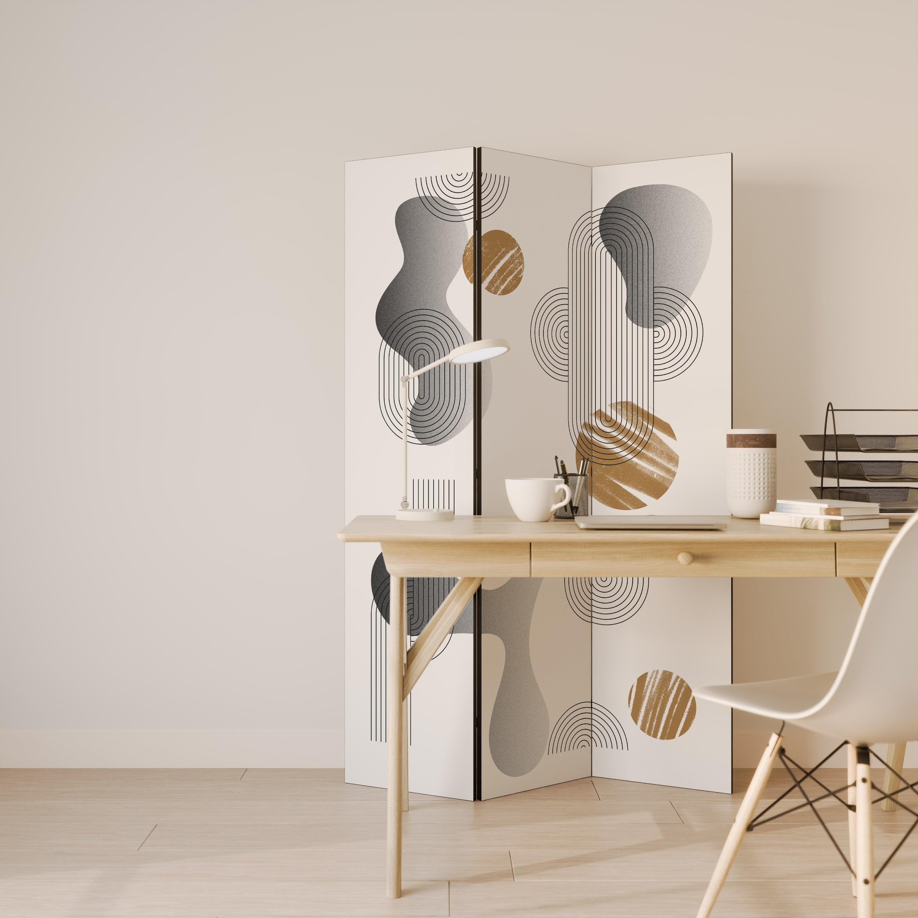 CLEAR CREATIONS Decorative 3-Panel Room Divider