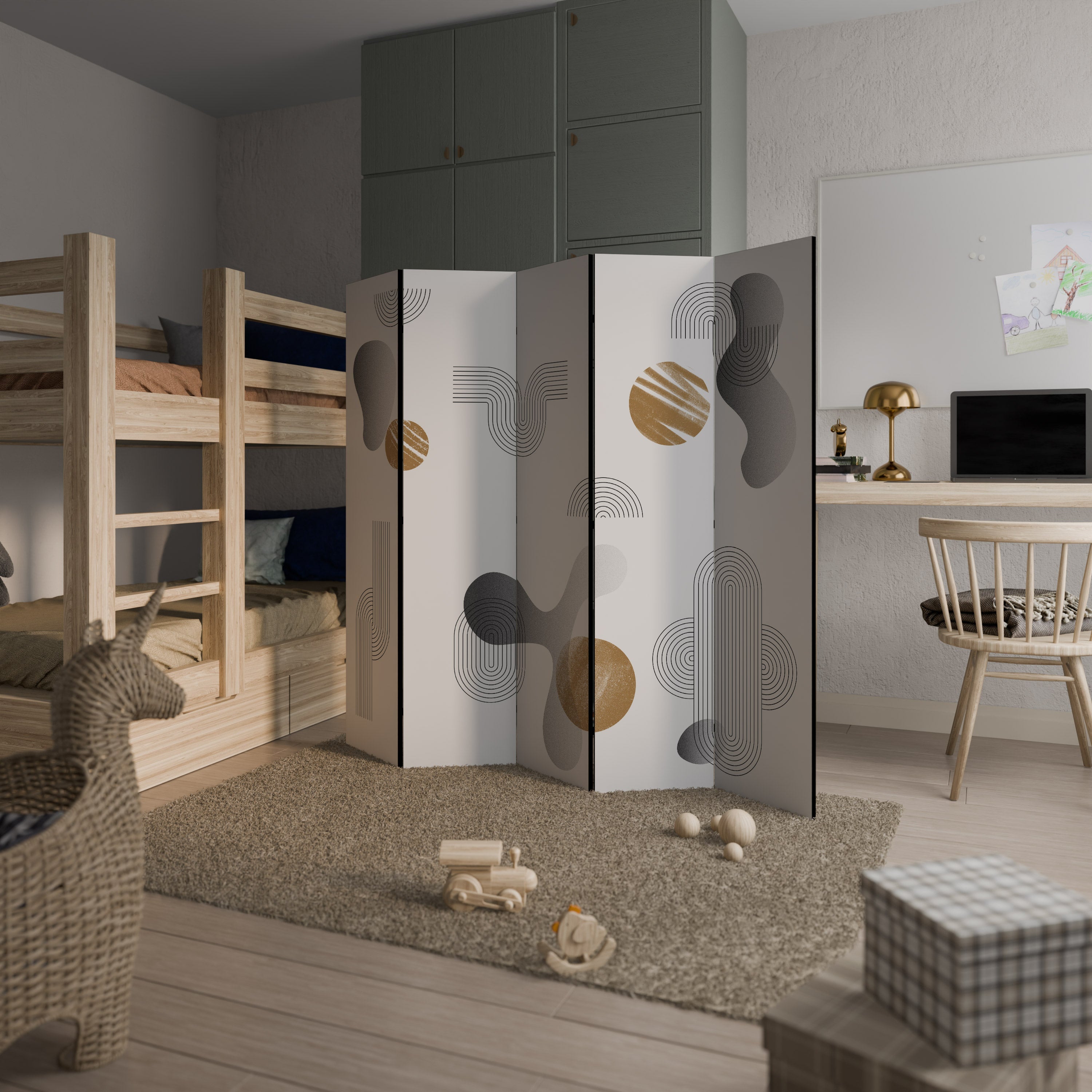 CLEAR CREATIONS Decorative 5-Panel Room Divider