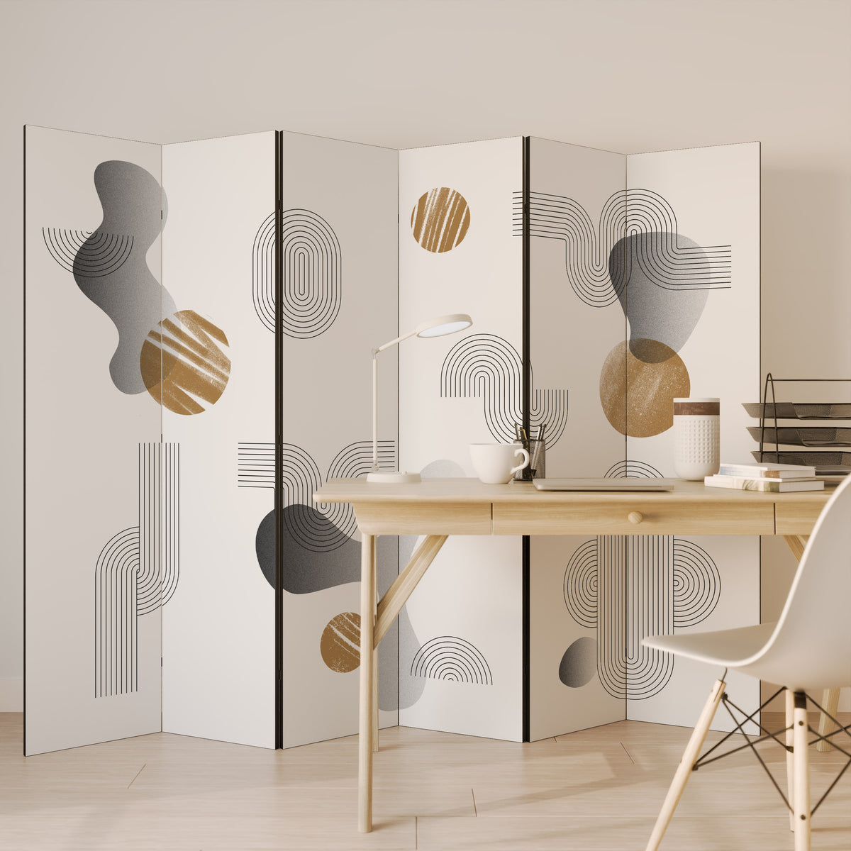 CLEAR CREATIONS 6-Panel Room Divider