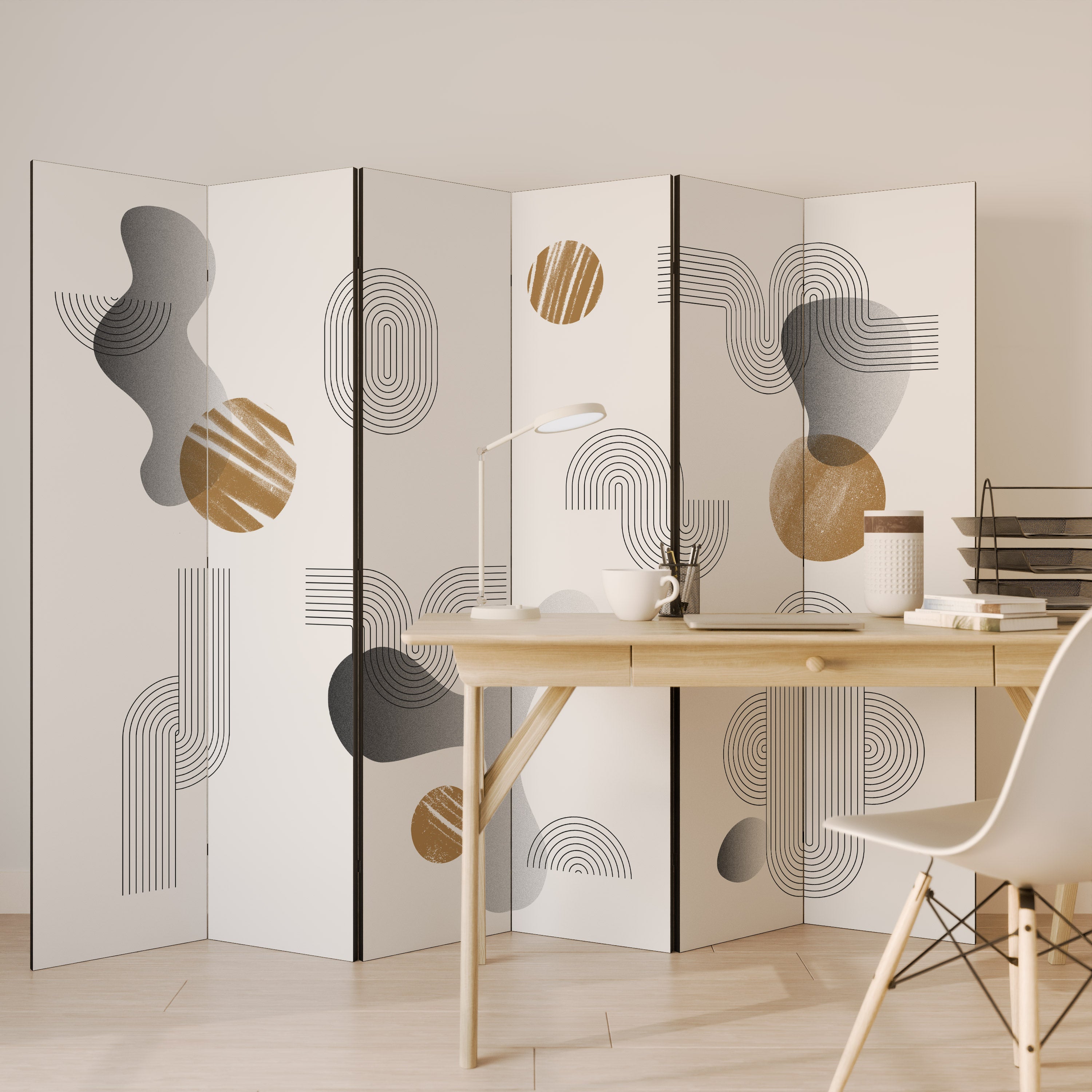 CLEAR CREATIONS 6-Panel Room Divider