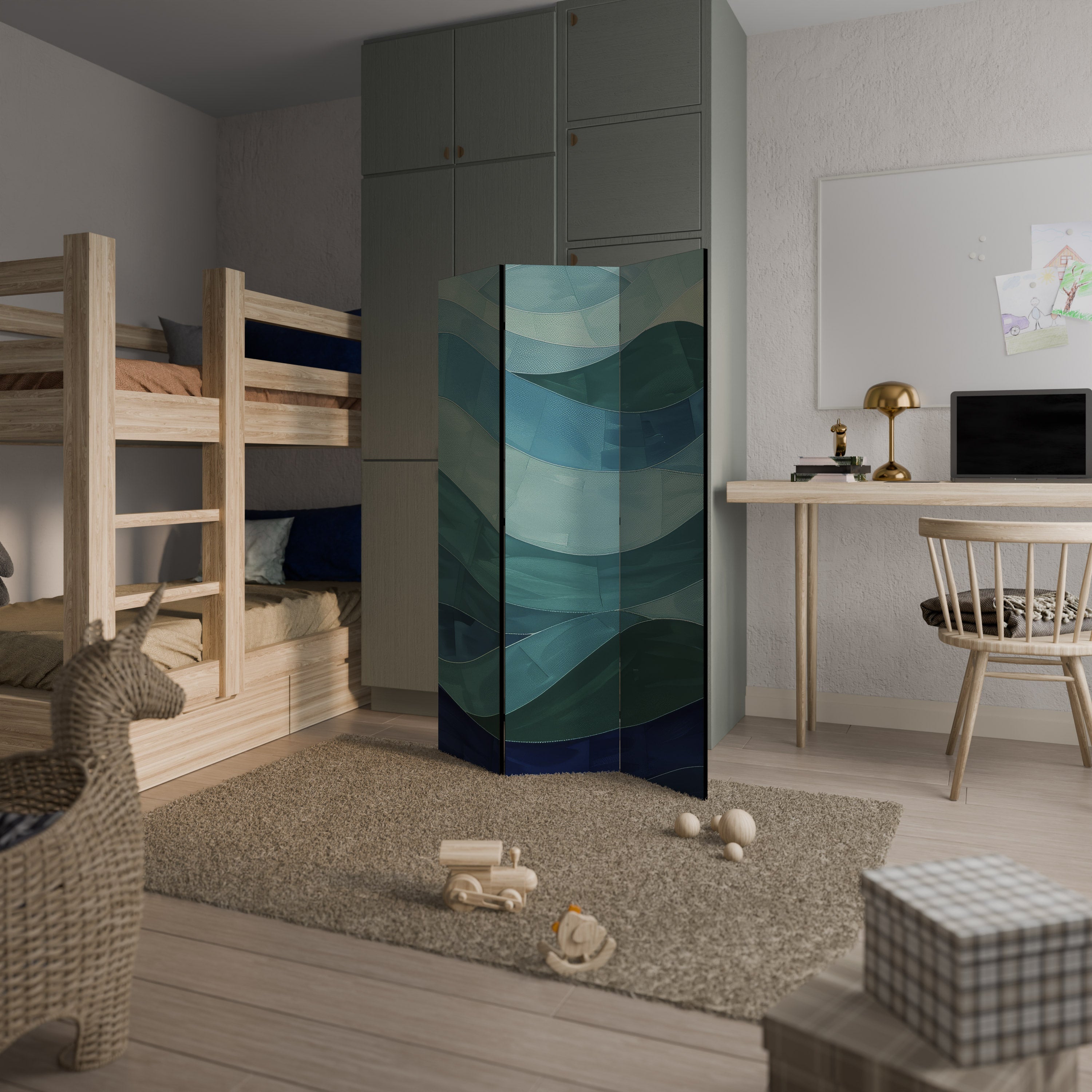 ETERNAL FLOW Decorative 3-Panel Room Divider