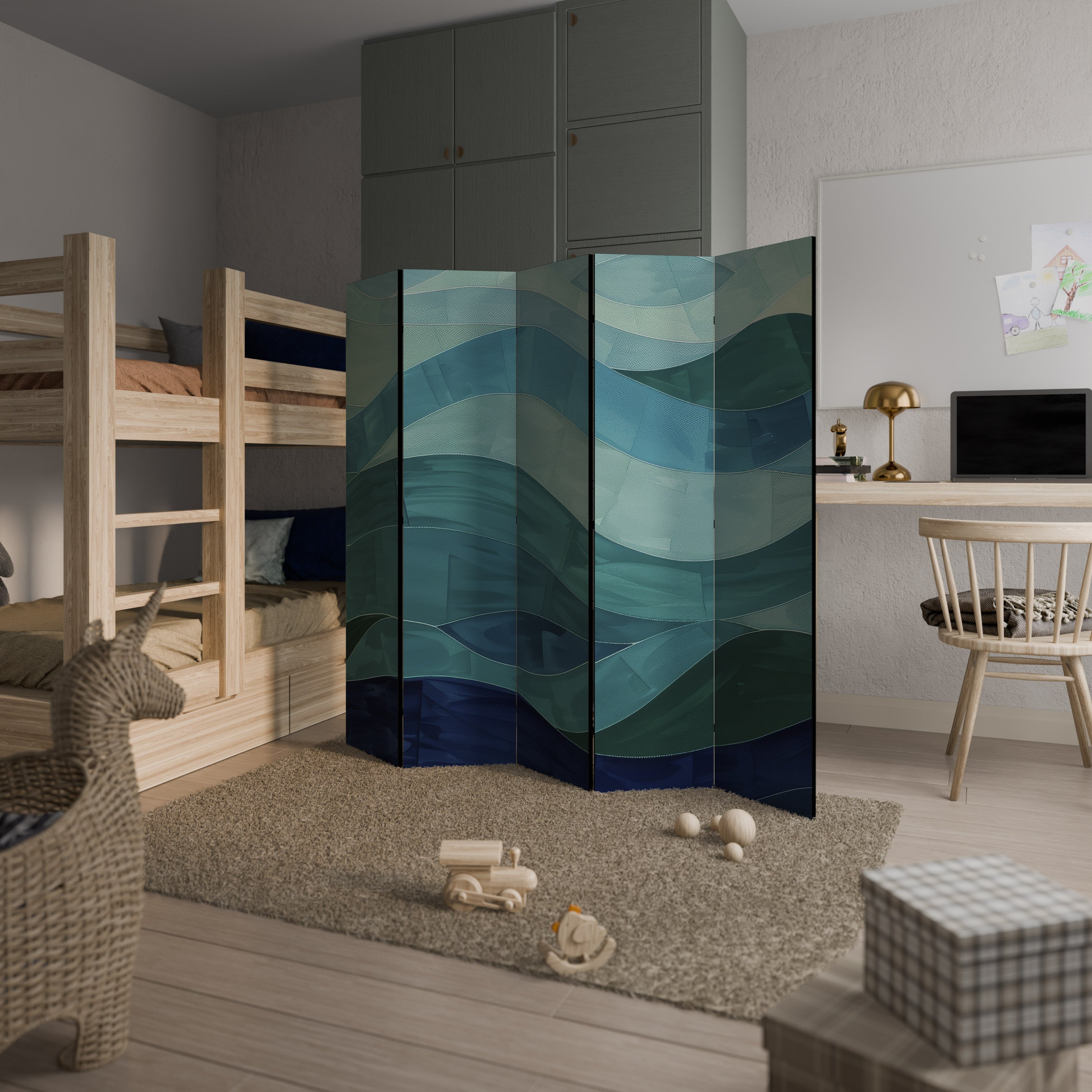 ETERNAL FLOW Decorative 5-Panel Room Divider