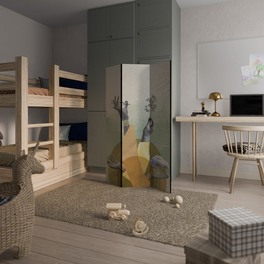 EARTH ELEMENTS Decorative 3-Panel Room Divider