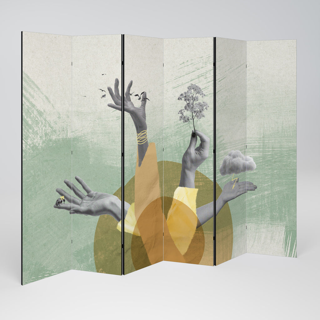 EARTH ELEMENTS 6-Panel Room Divider