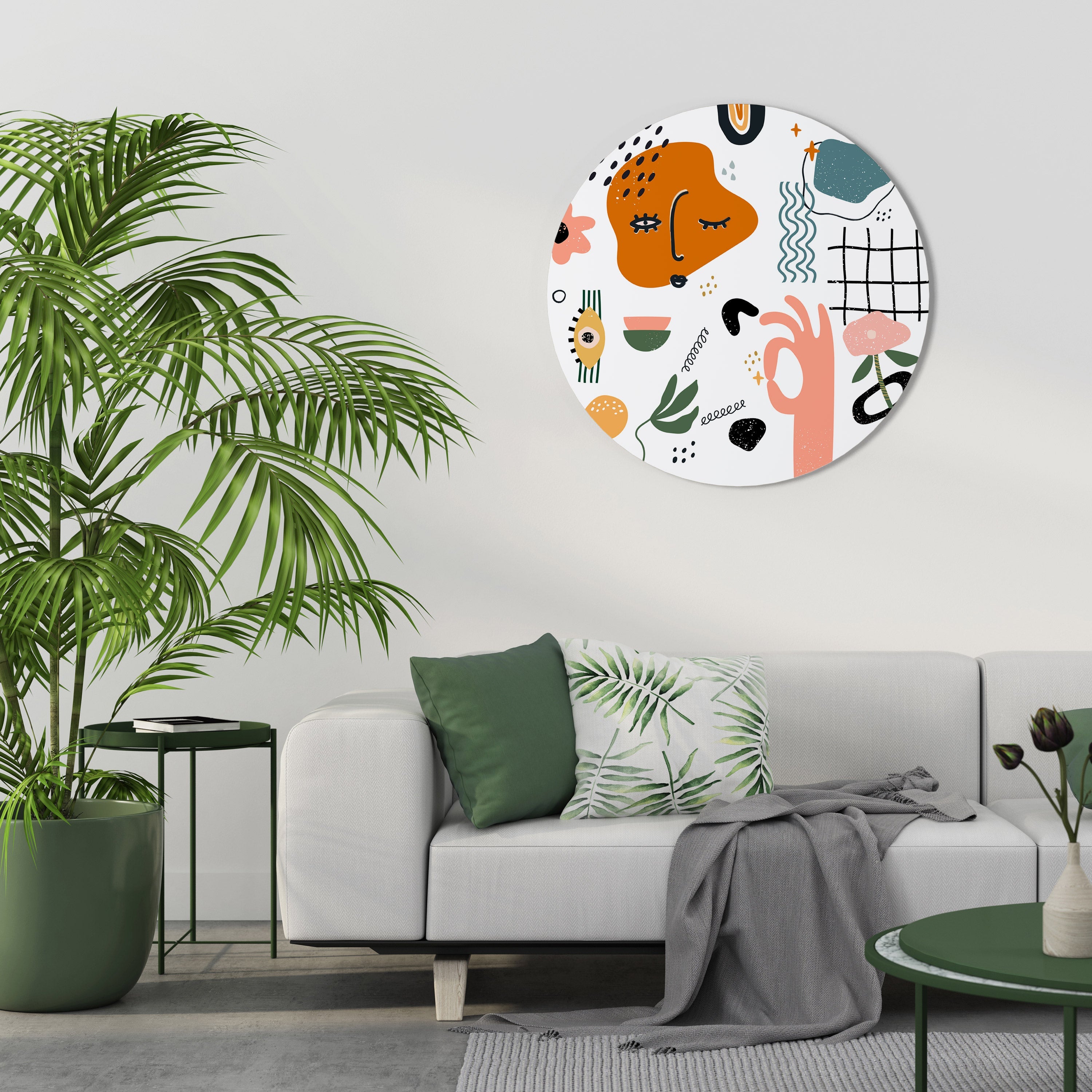 Décoration murale ronde MATISSE WHIMSY