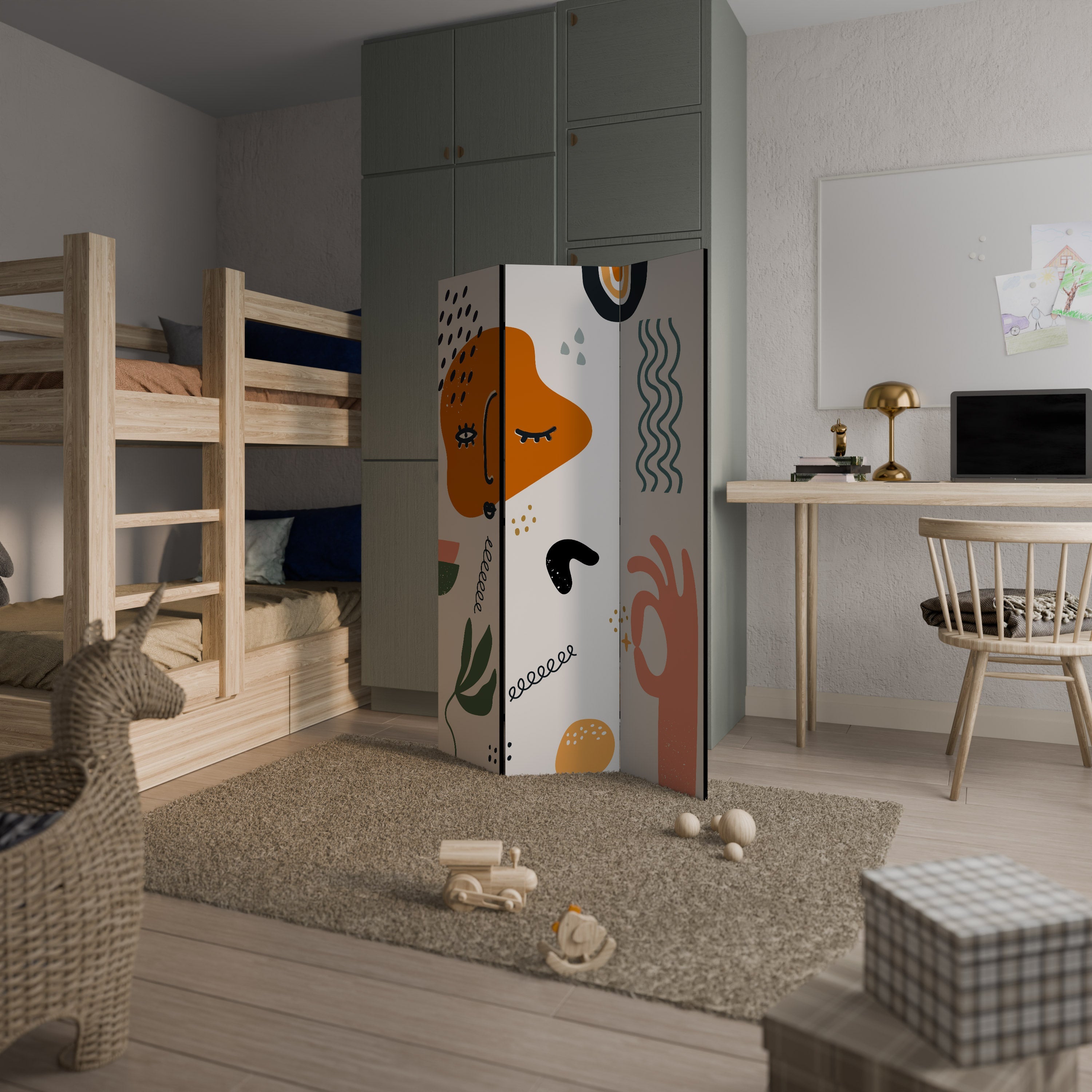 MATISSE WHIMSY Decorative 3-Panel Room Divider