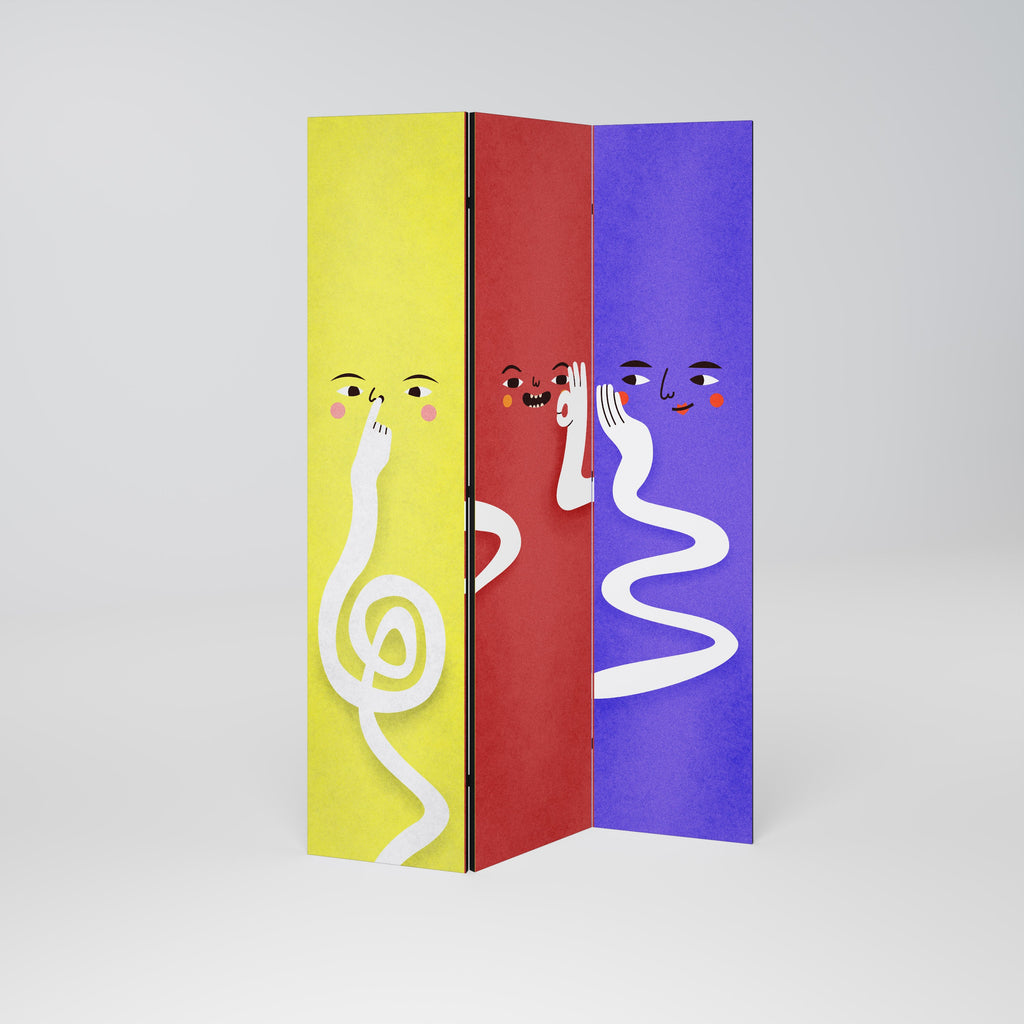 LIVELY FEATURES Decorative 3-Panel Room Divider