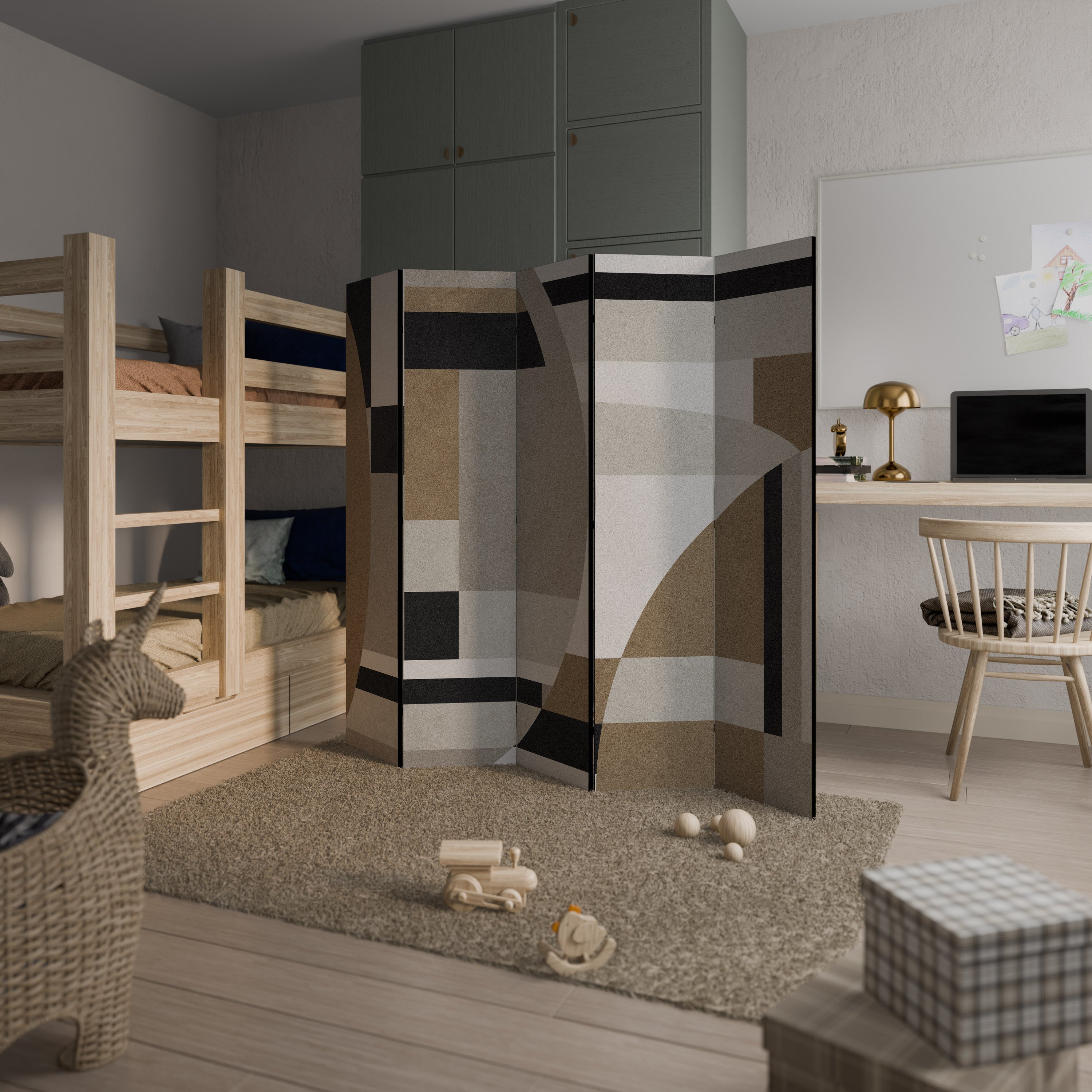 DELICATE MEMENTO 5-Panel Room Divider