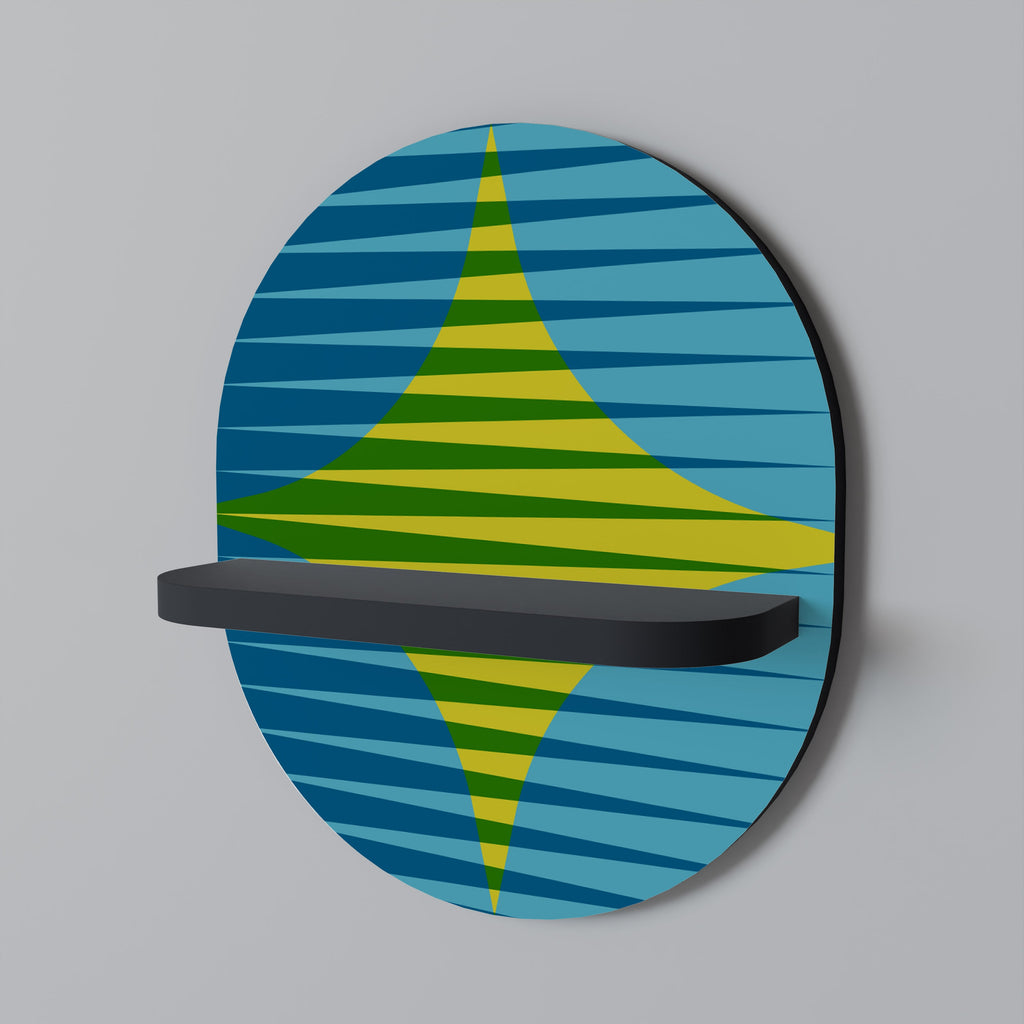 PERFECTION PICKS Oval Art Shelf In Black Finish