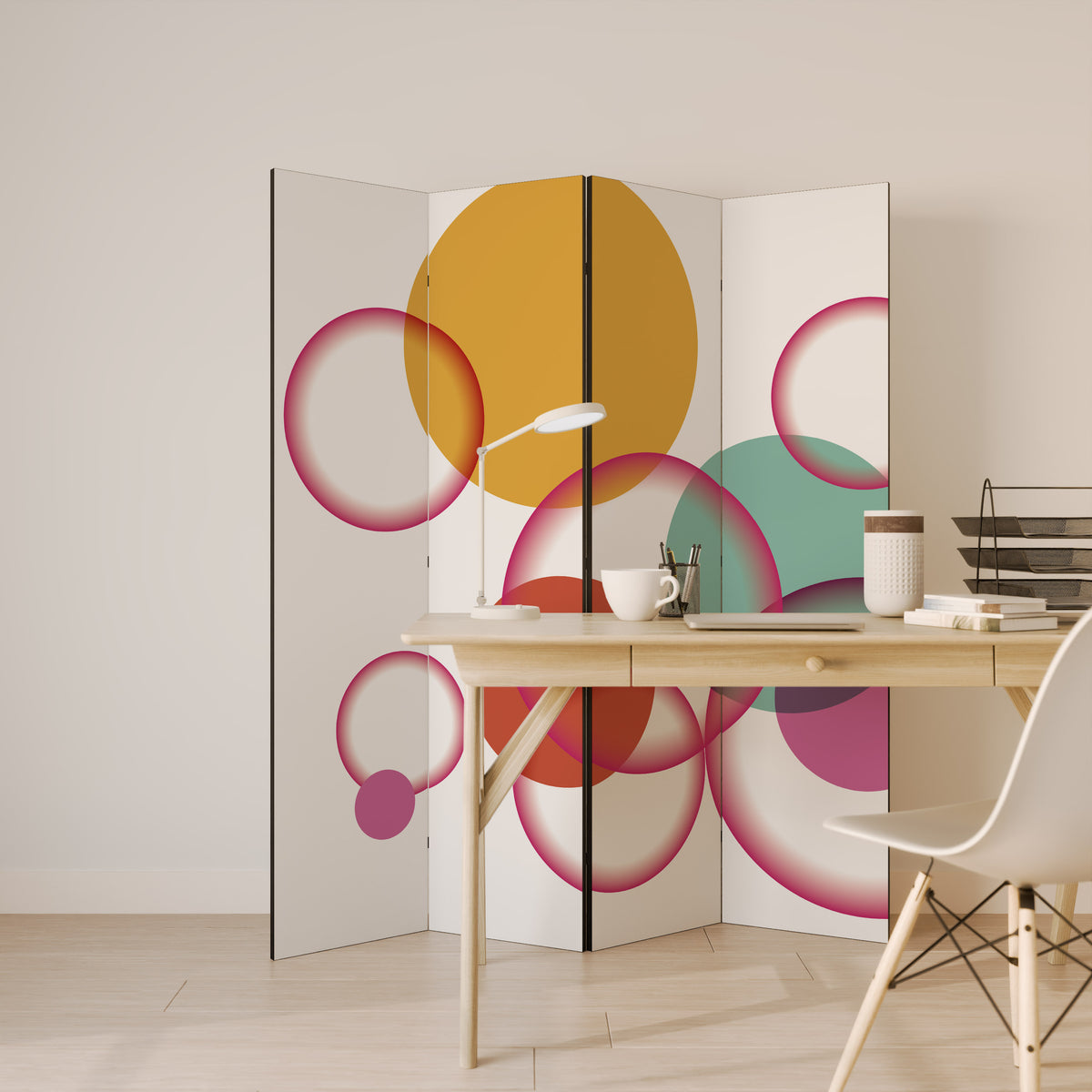 BUBBLE WISH 4-Panel Room Divider