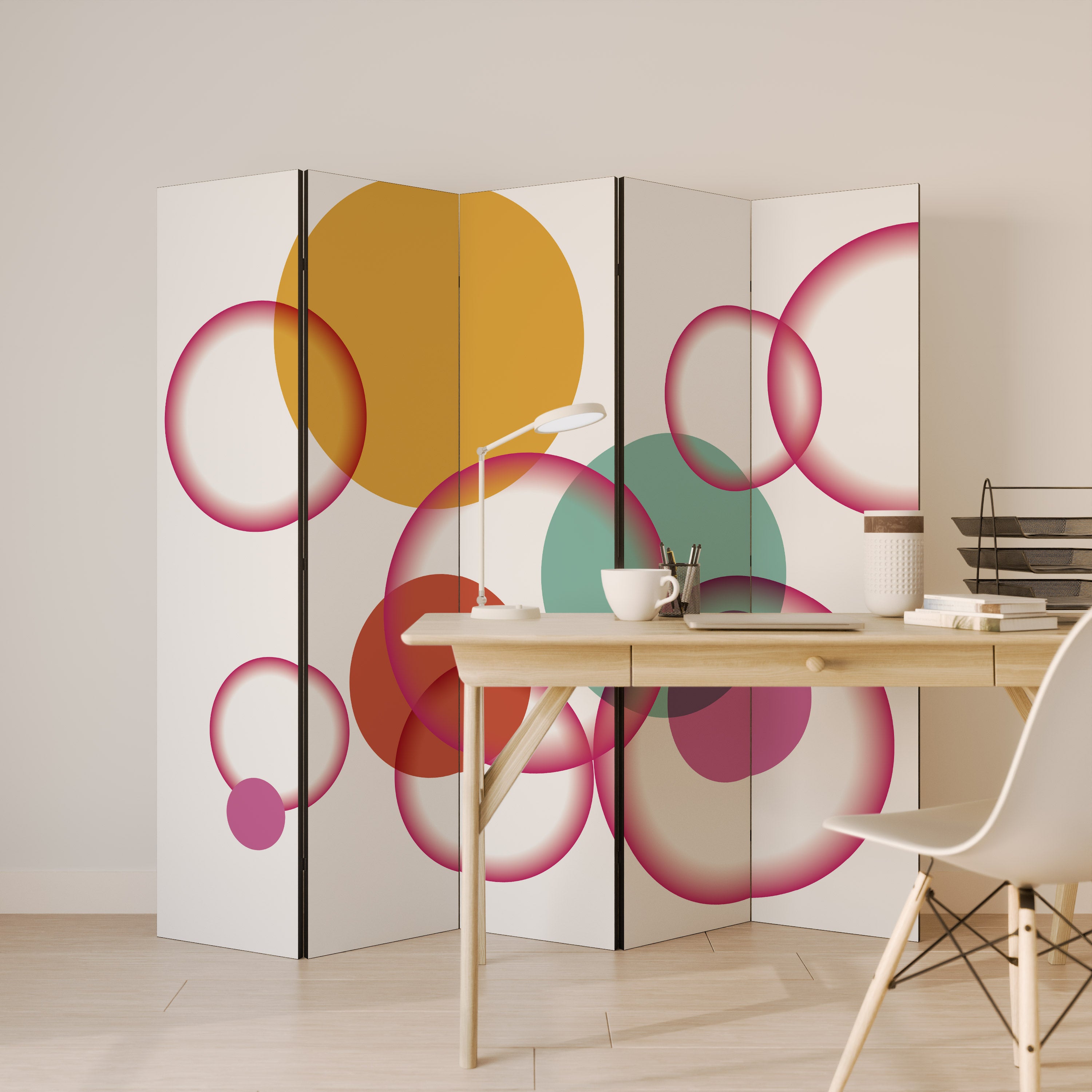 BUBBLE WISH 5-Panel Room Divider