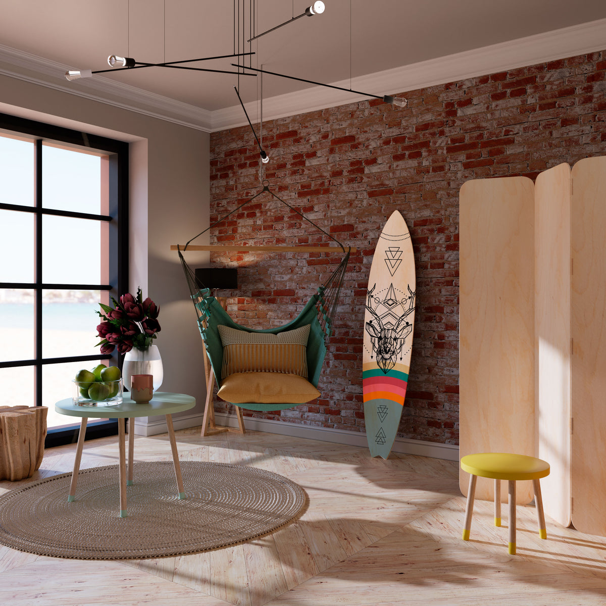DEER OF COLOR Surfboard Decorative Panel