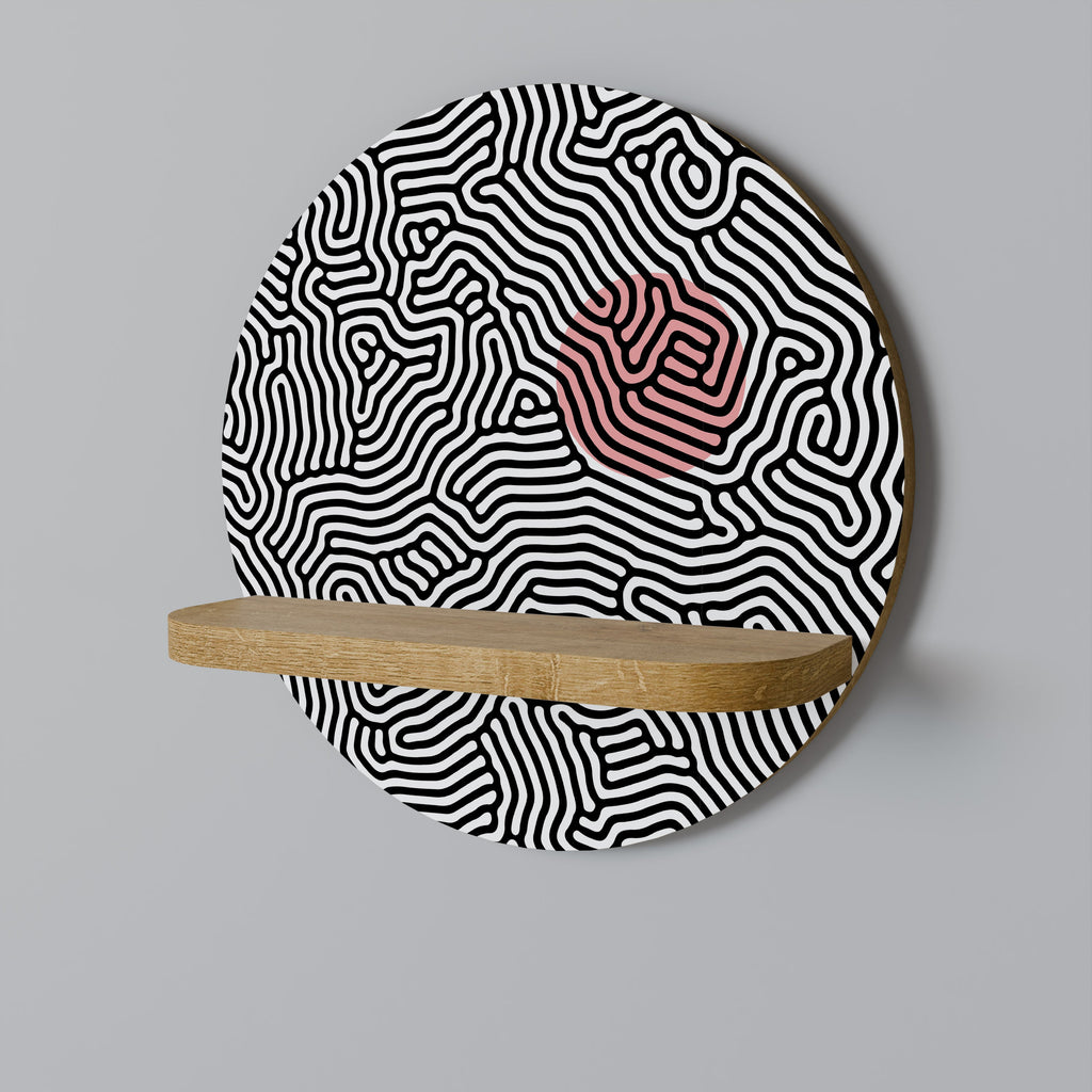 Étagère ronde effet chêne LIVING DOT