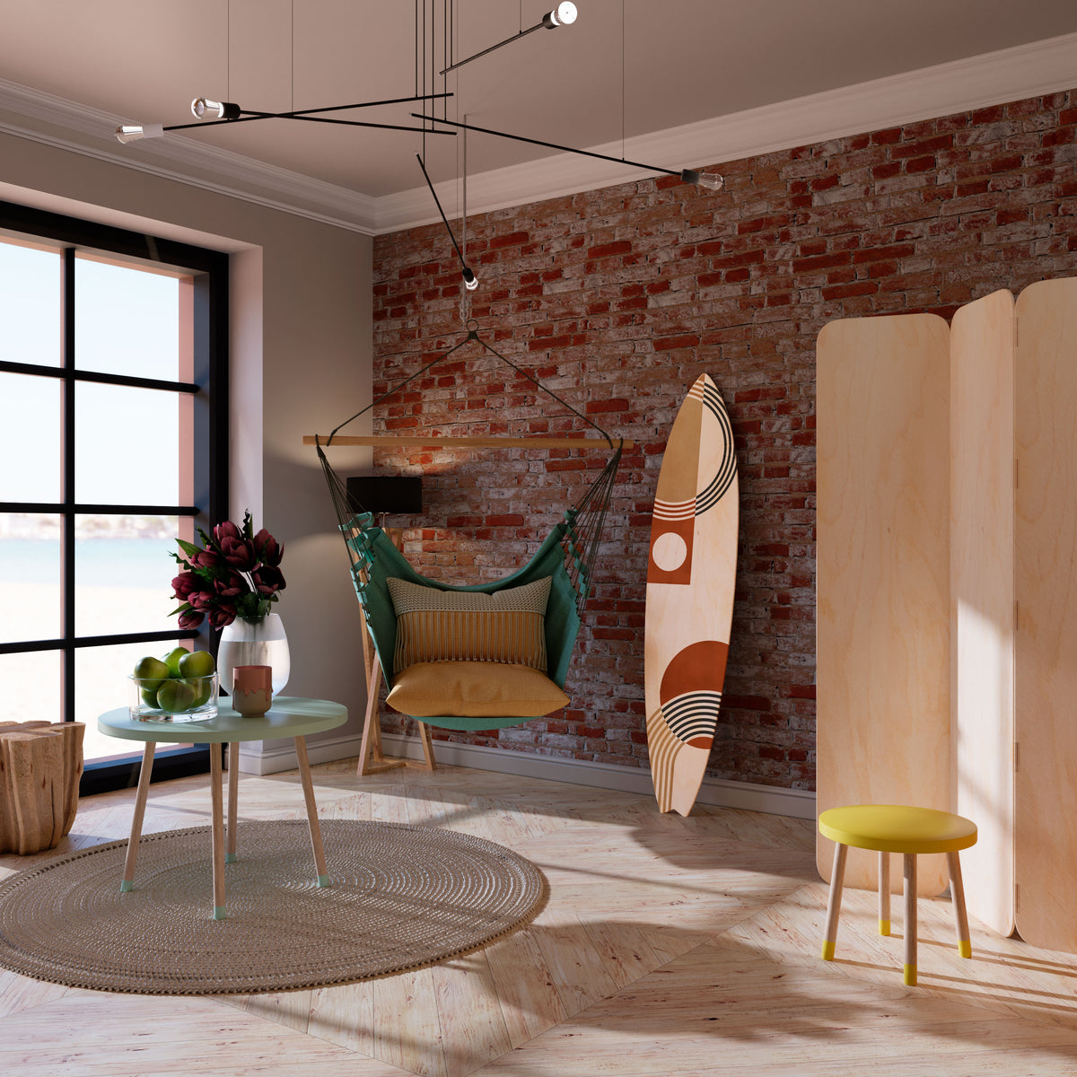 SPACE AROUND Surfboard Decorative Panel