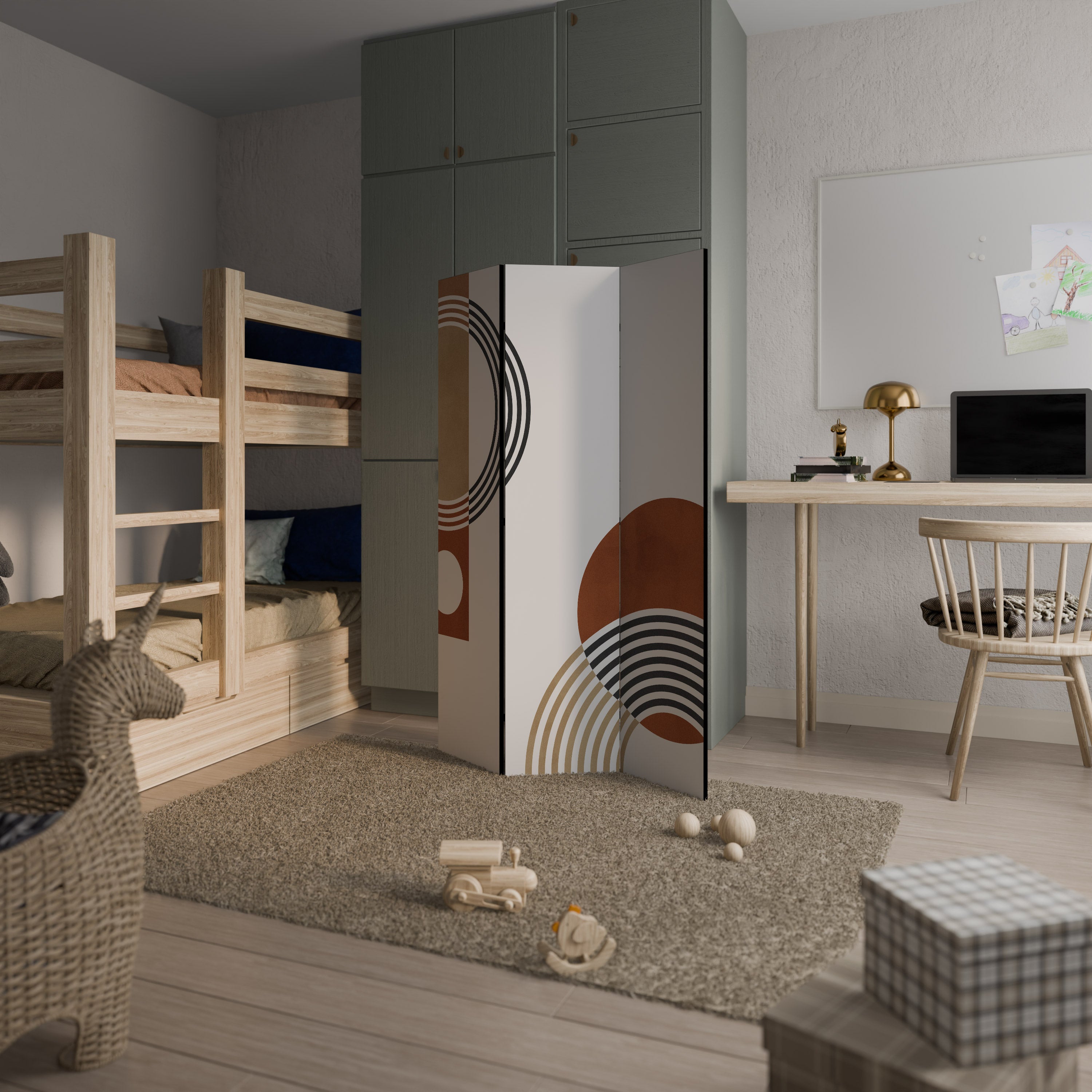 SPACE AROUND Decorative 3-Panel Room Divider