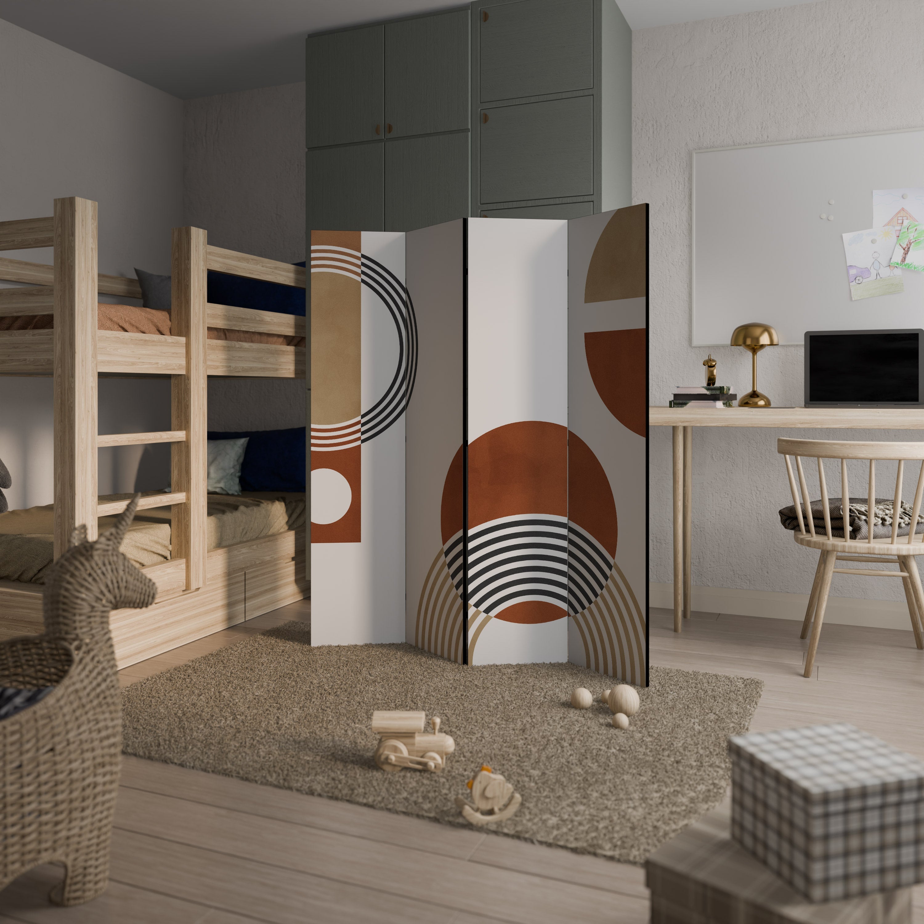 SPACE AROUND Decorative 4-Panel Room Divider