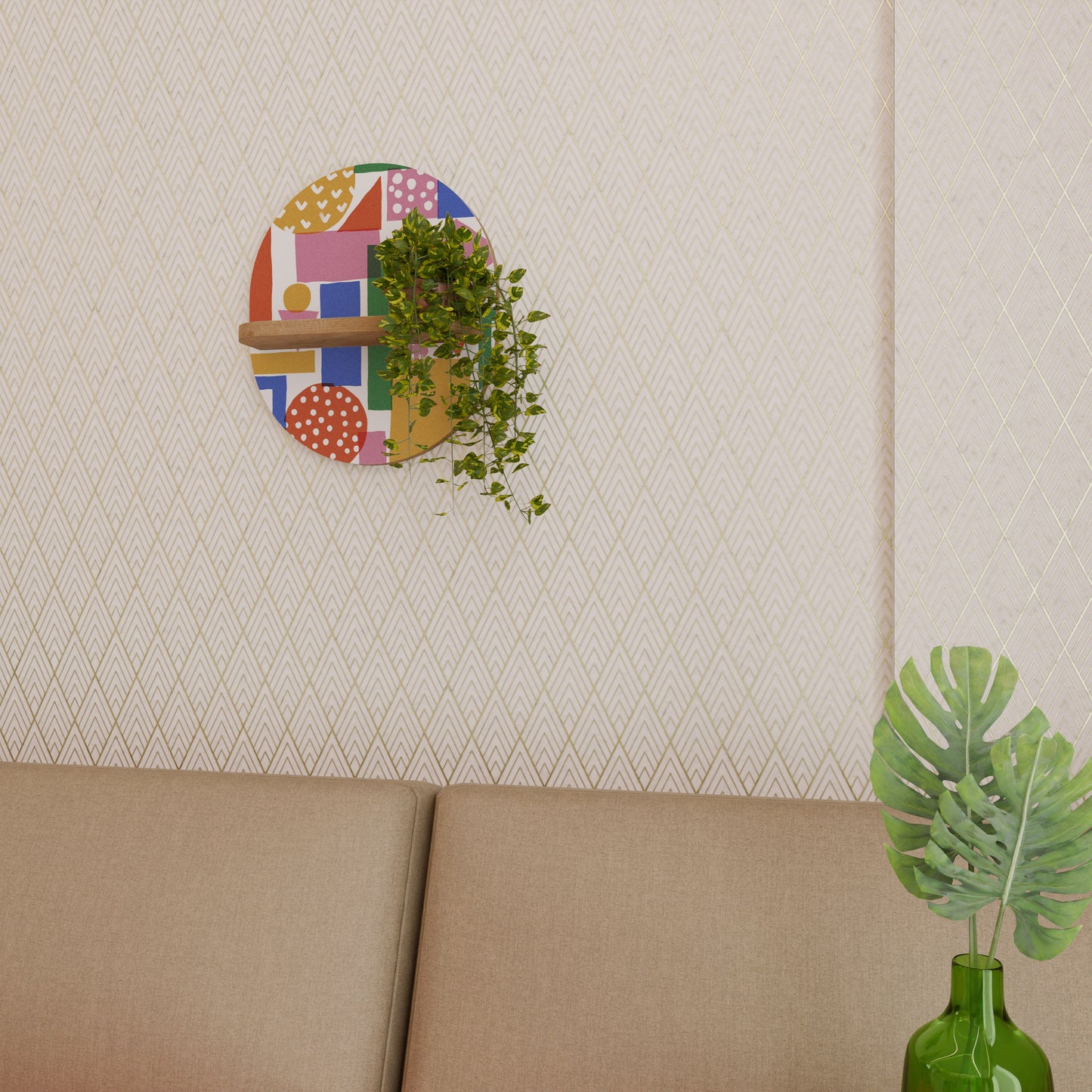 GEOMETRIC GLIMMER Art Shelf