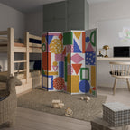 GEOMETRIC GLIMMER 5-Panel Room Divider
