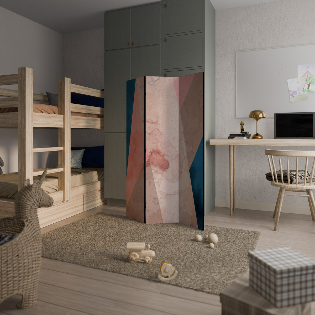 PEONY INTERIOR 3-Panel Room Divider
