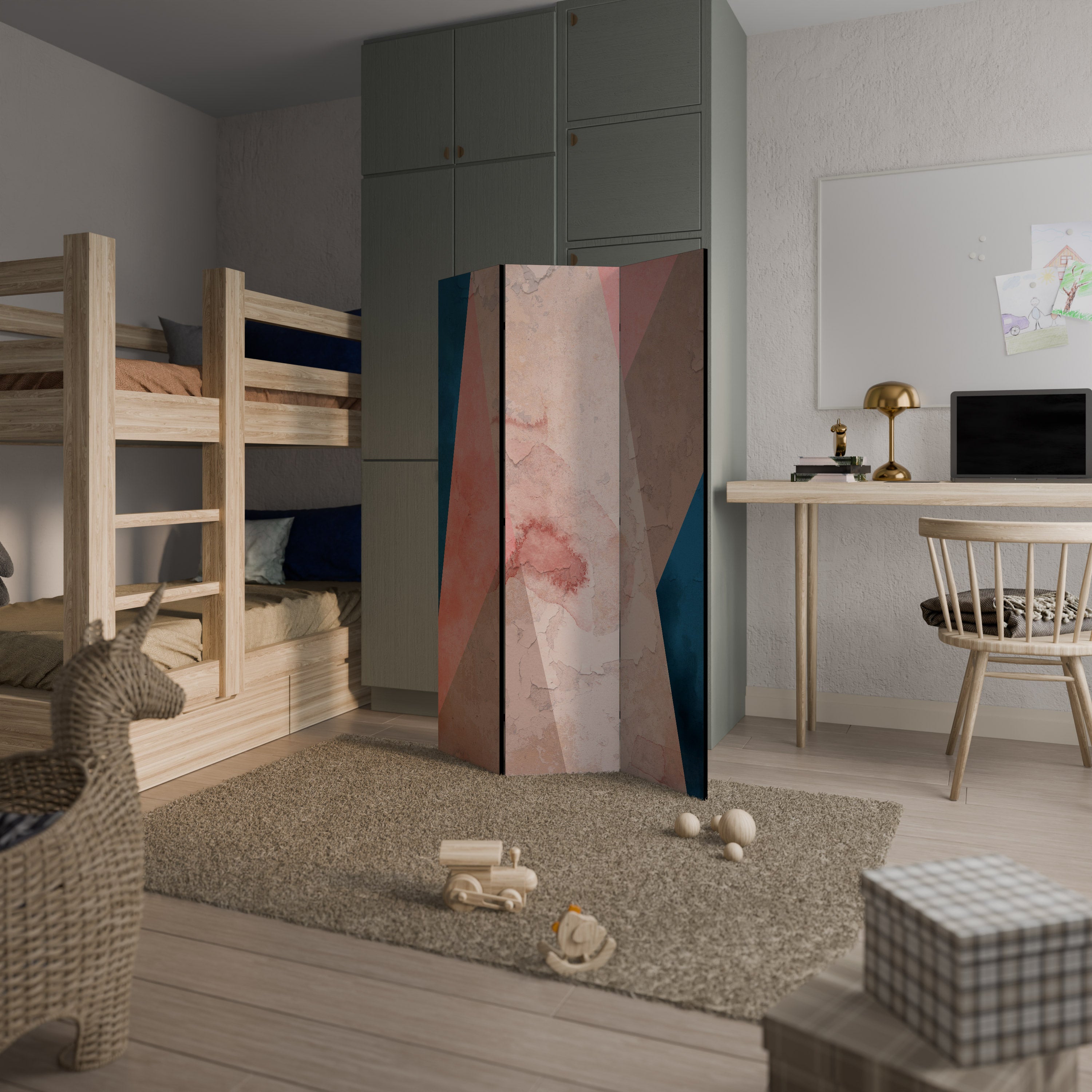 PEONY INTERIOR Decorative 3-Panel Room Divider