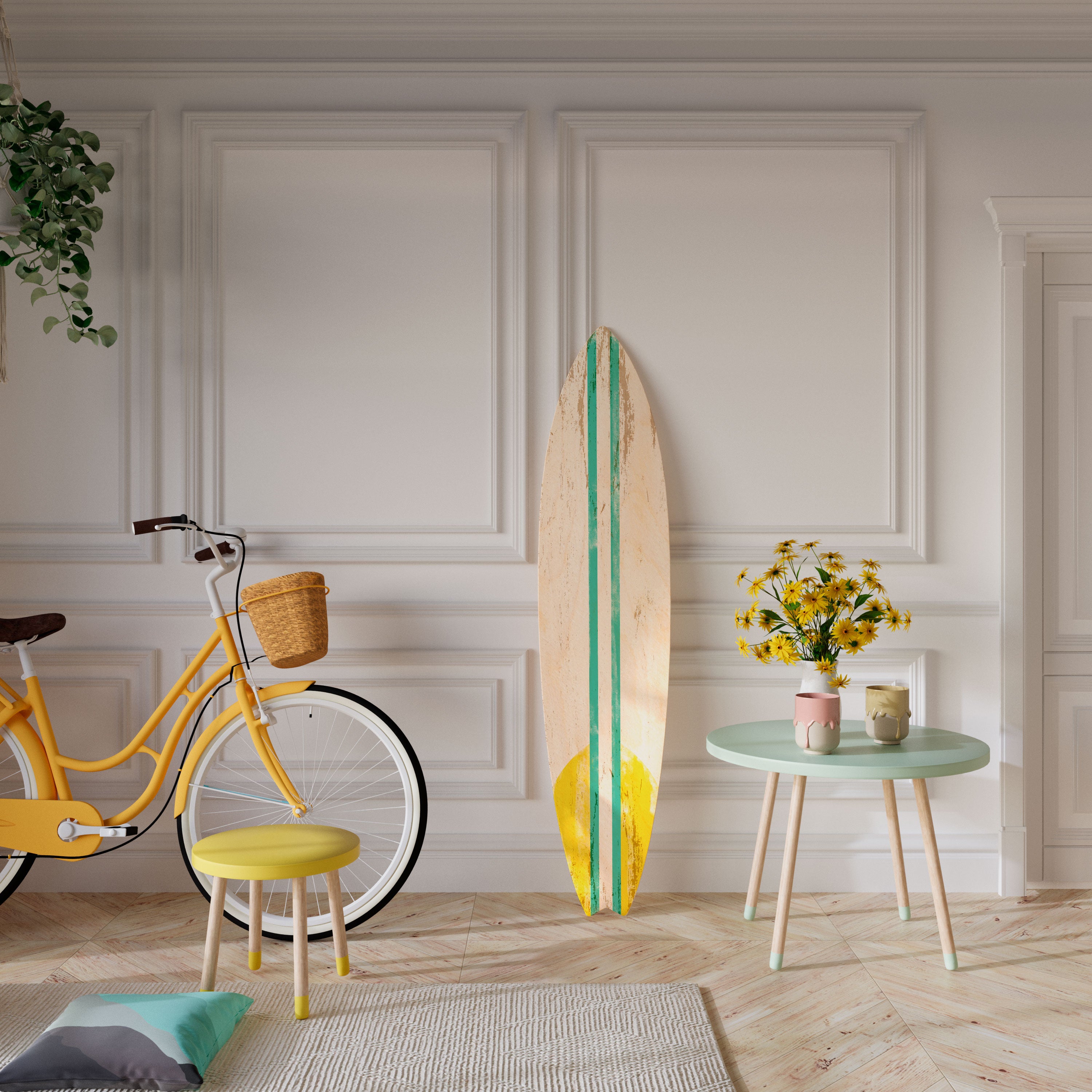 SUNSET RIDER Surfboard Decorative Panel