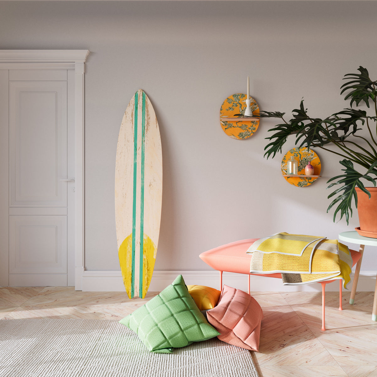 SUNSET RIDER Surfboard Decorative Panel