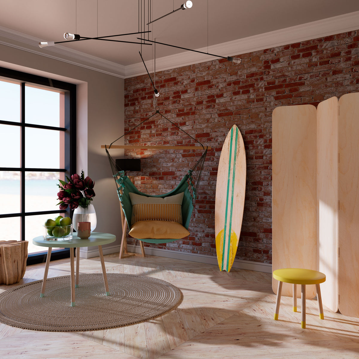 SUNSET RIDER Surfboard Decorative Panel