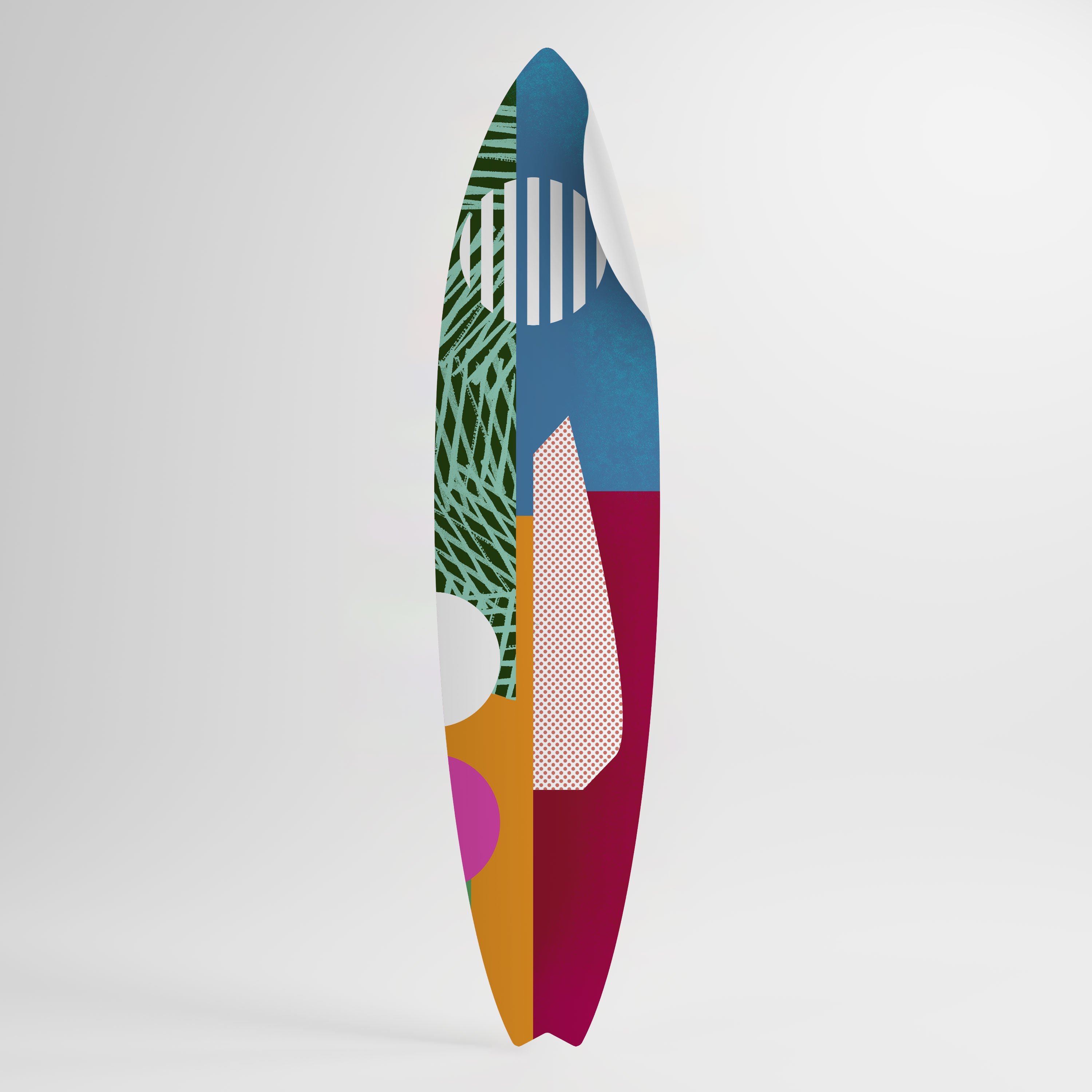 VIVID VIBES Peel and Stick Surfboard Sticker