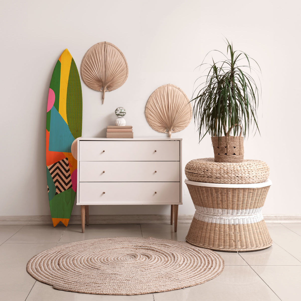 RADIANT HUES Surfboard Decorative Panel