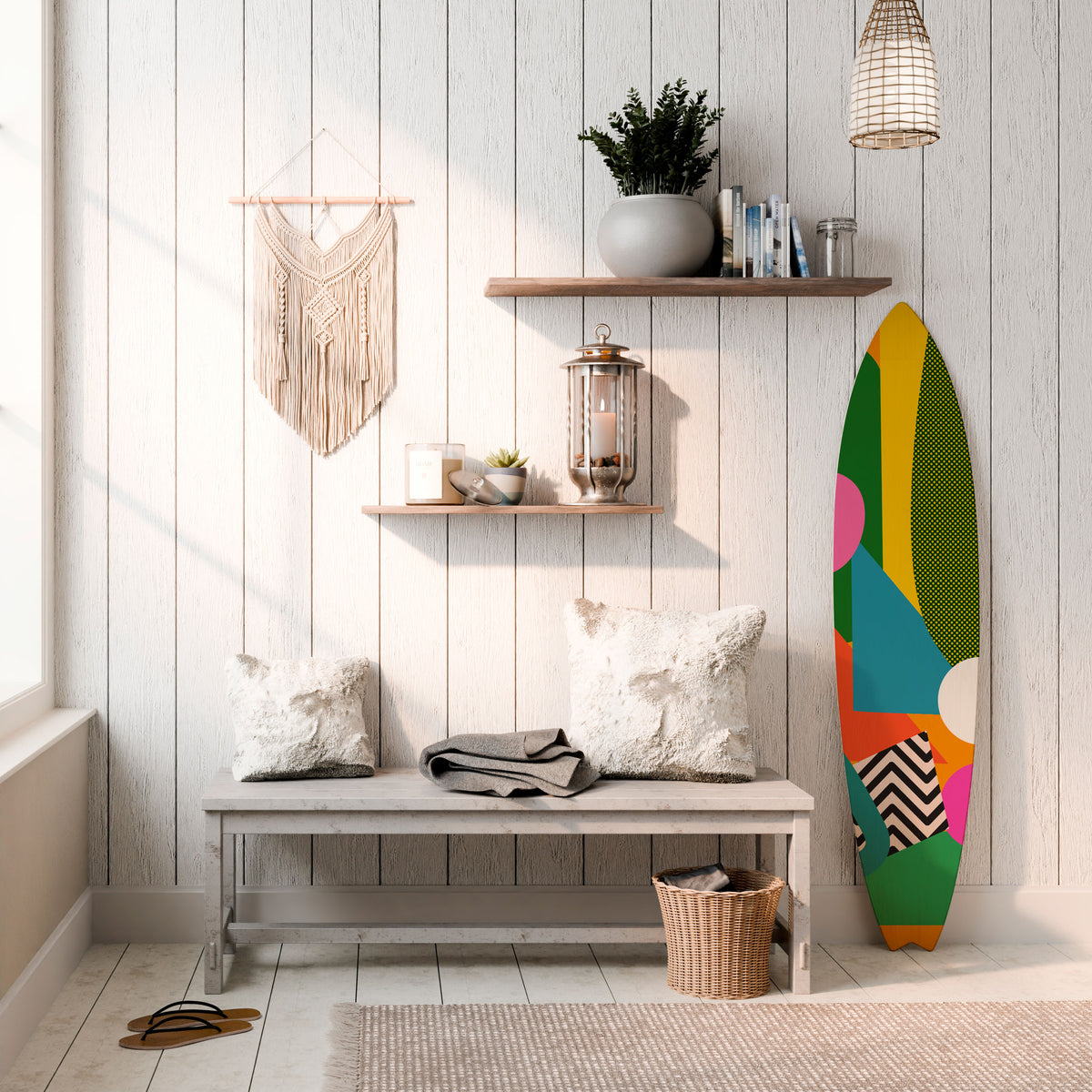 RADIANT HUES Surfboard Decorative Panel