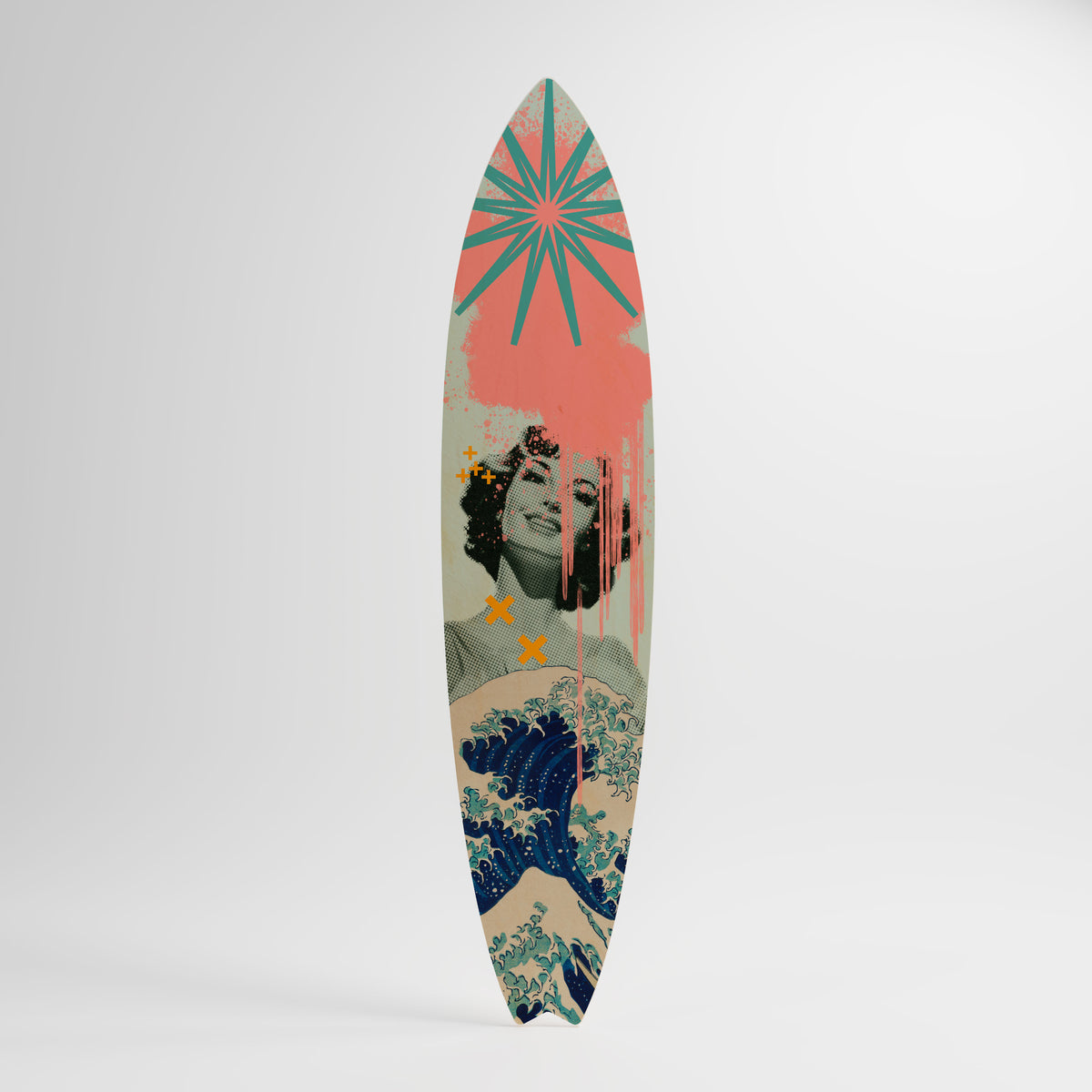 KANAGAWA BEAUTY Surfboard Decorative Panel