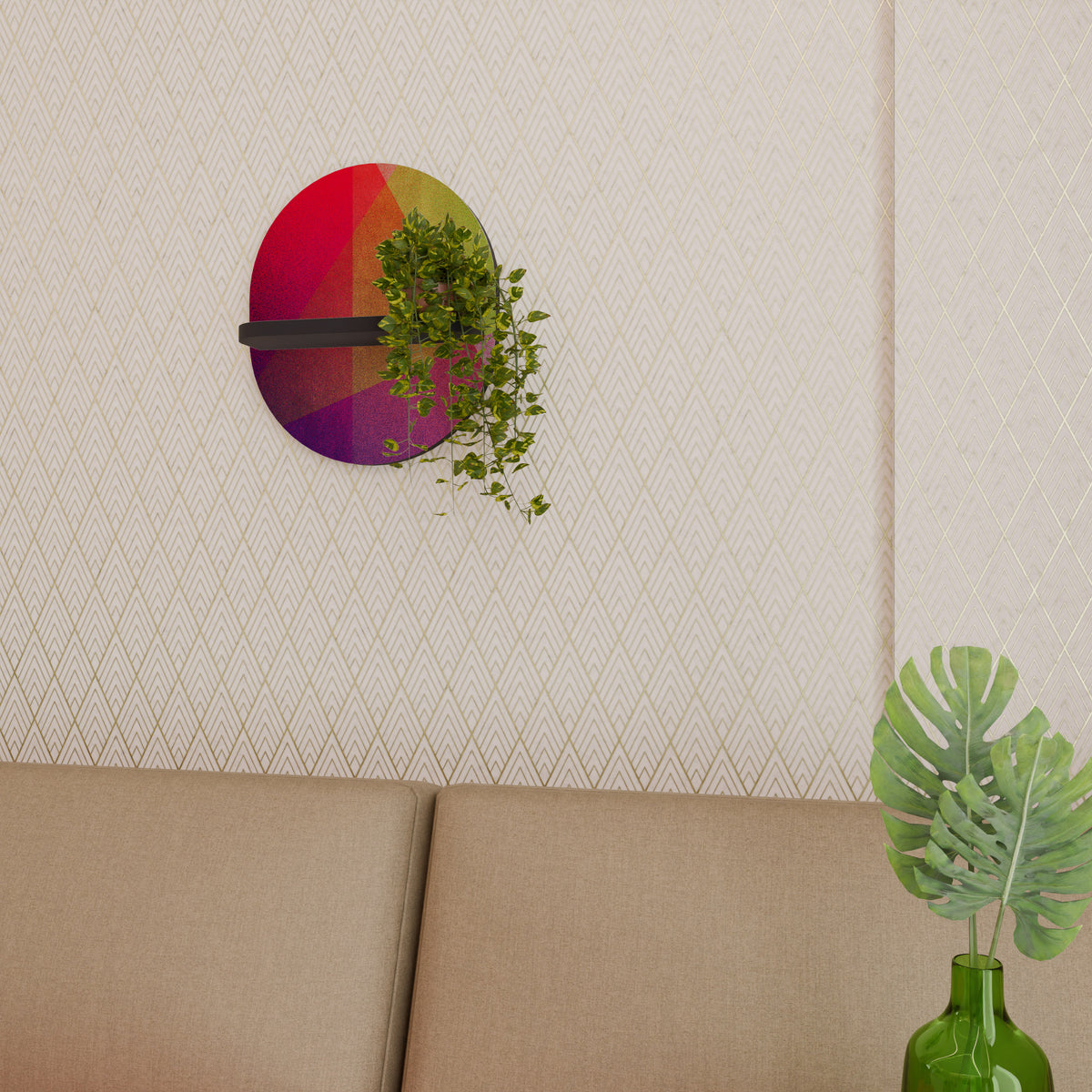 VIVID GEOMETRY Art Shelf