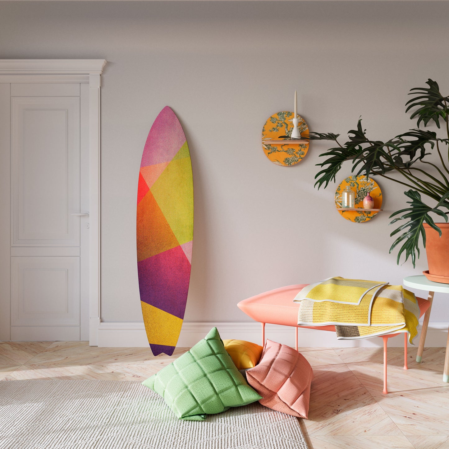 VIVID GEOMETRY Surfboard Decorative Panel