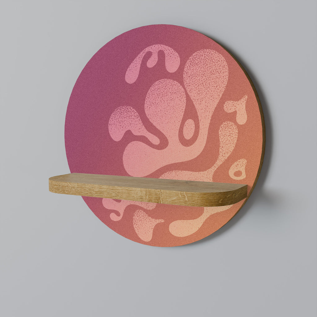 Étagère ronde effet chêne IRREGULAR PINK