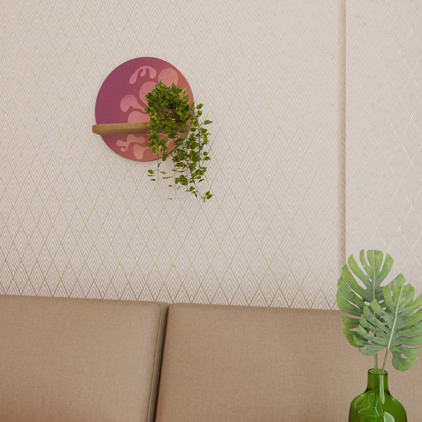 IRREGULAR PINK Art Shelf