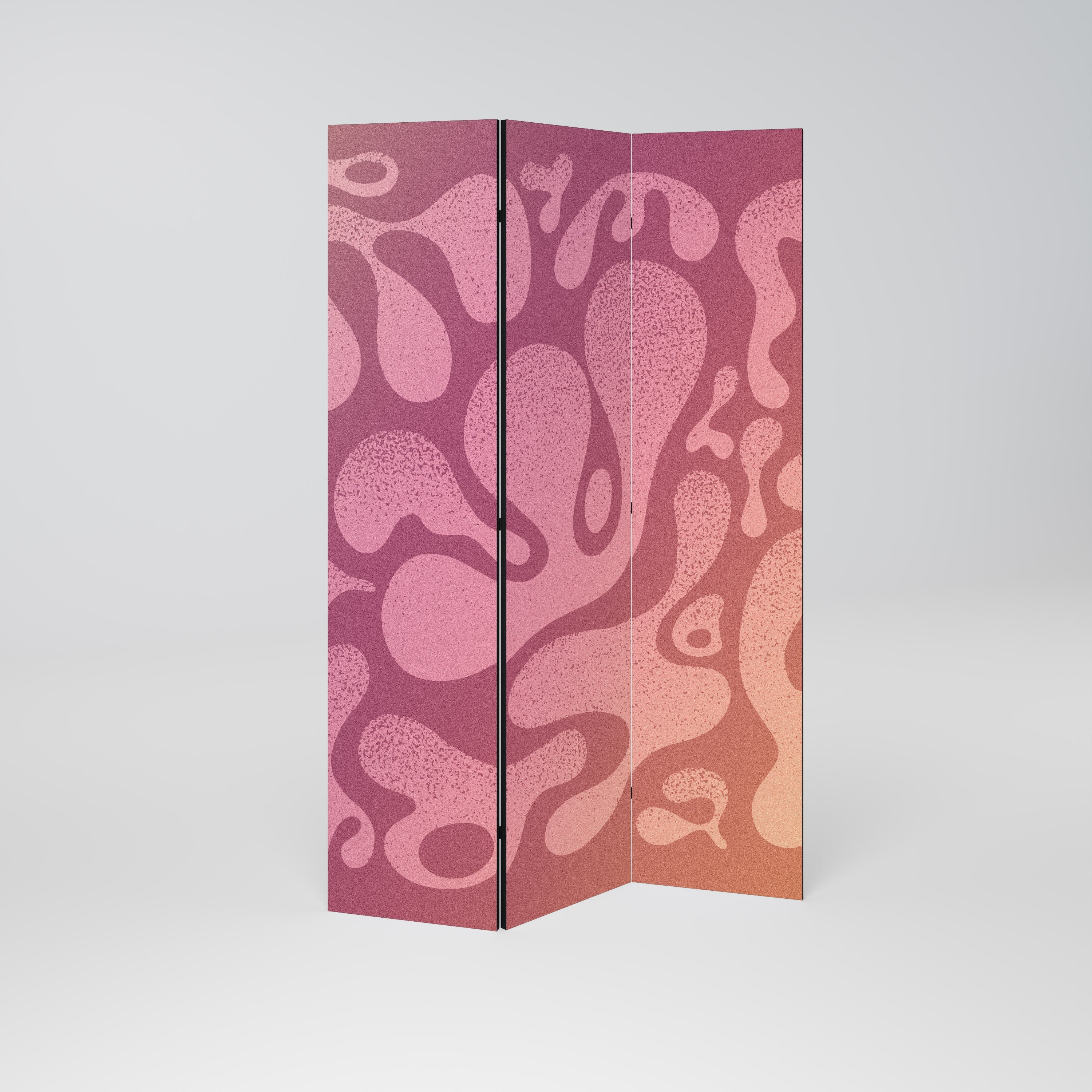 IRREGULAR PINK Decorative 3-Panel Room Divider