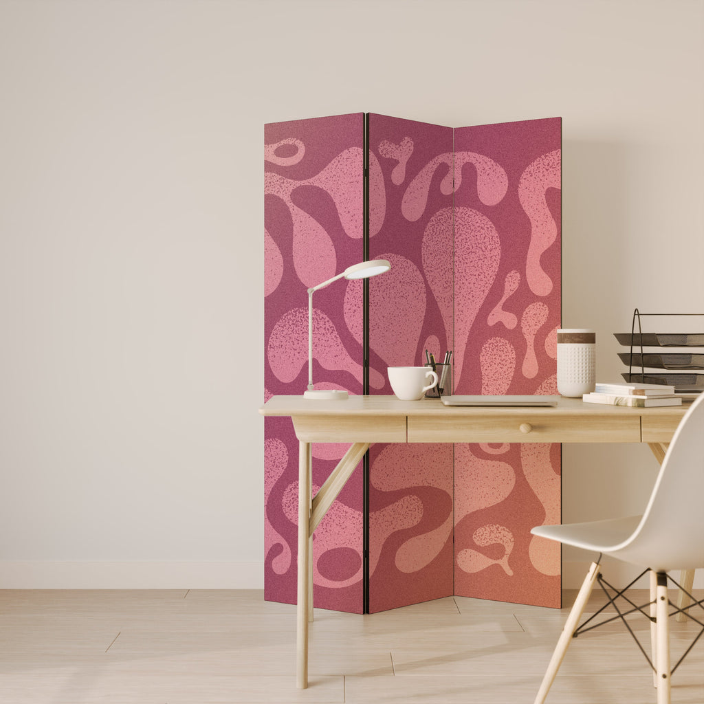 IRREGULAR PINK Decorative 3-Panel Room Divider