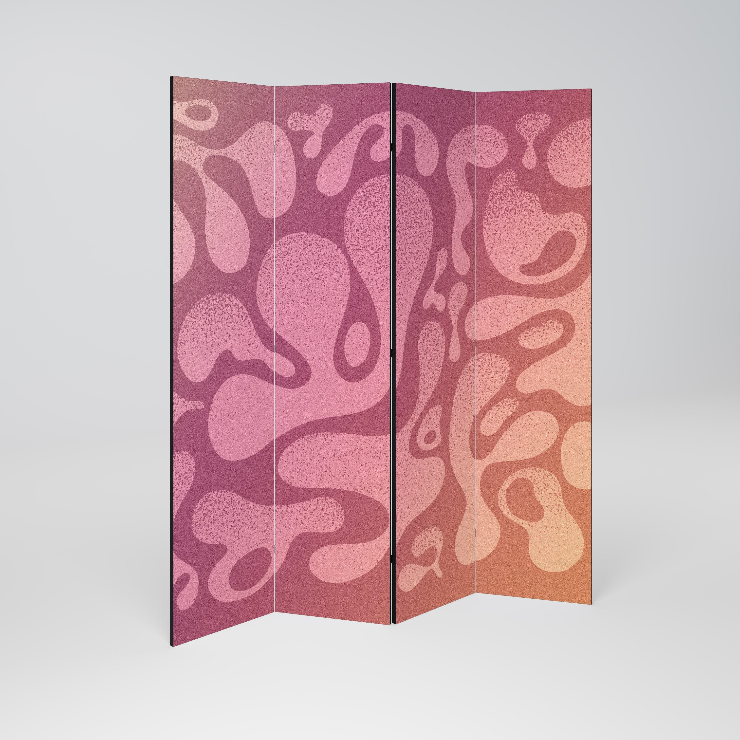 IRREGULAR PINK Decorative 4-Panel Room Divider