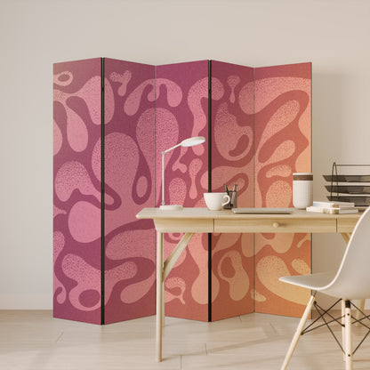IRREGULAR PINK 5-Panel Room Divider