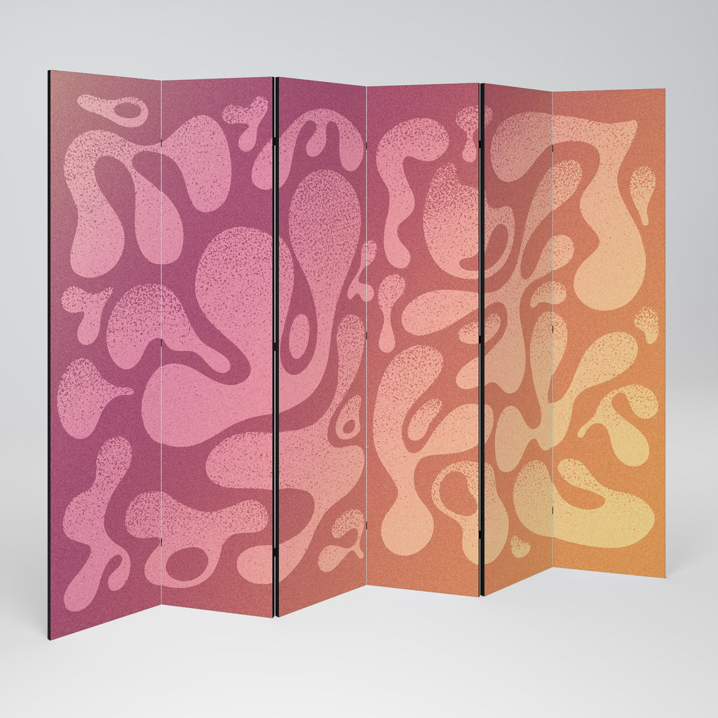 IRREGULAR PINK Decorative 6-Panel Room Divider