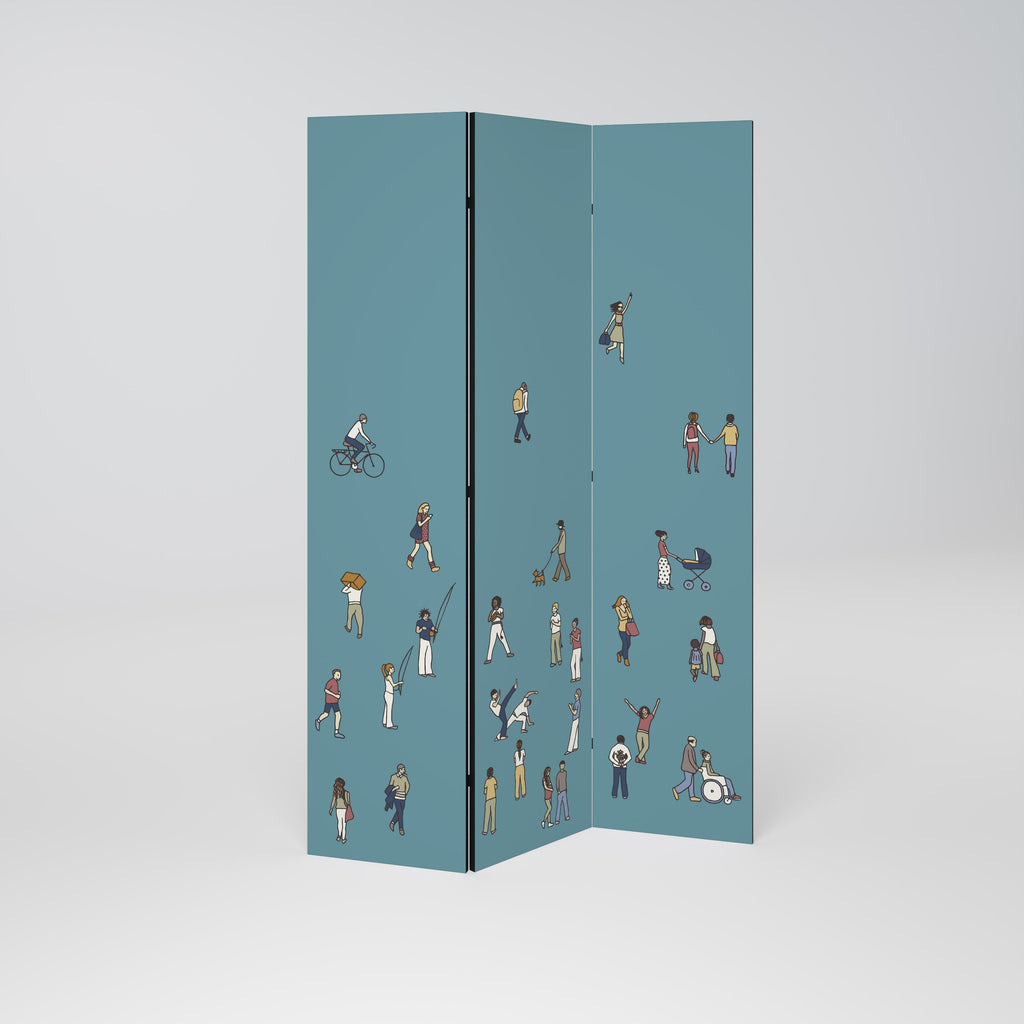 COLLECTIVE STREAM Decorative 3-Panel Room Divider