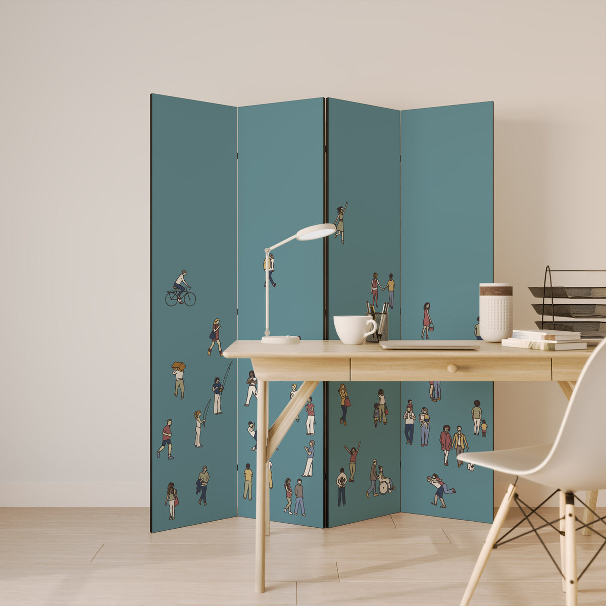 COLLECTIVE STREAM 4-Panel Room Divider