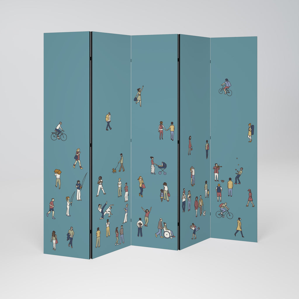 COLLECTIVE STREAM Decorative 5-Panel Room Divider
